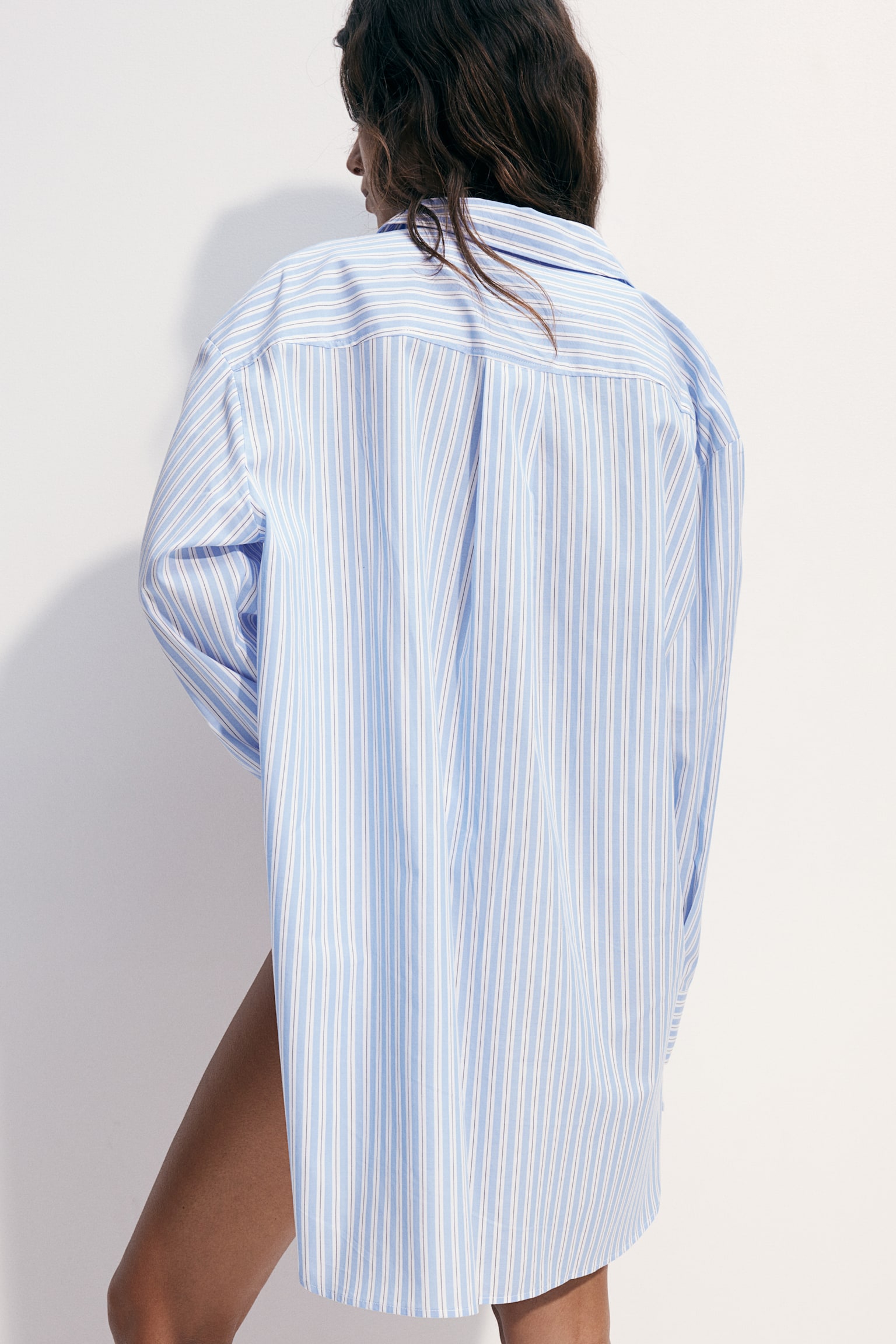 Cotton nightshirt - Light blue/Striped - 6