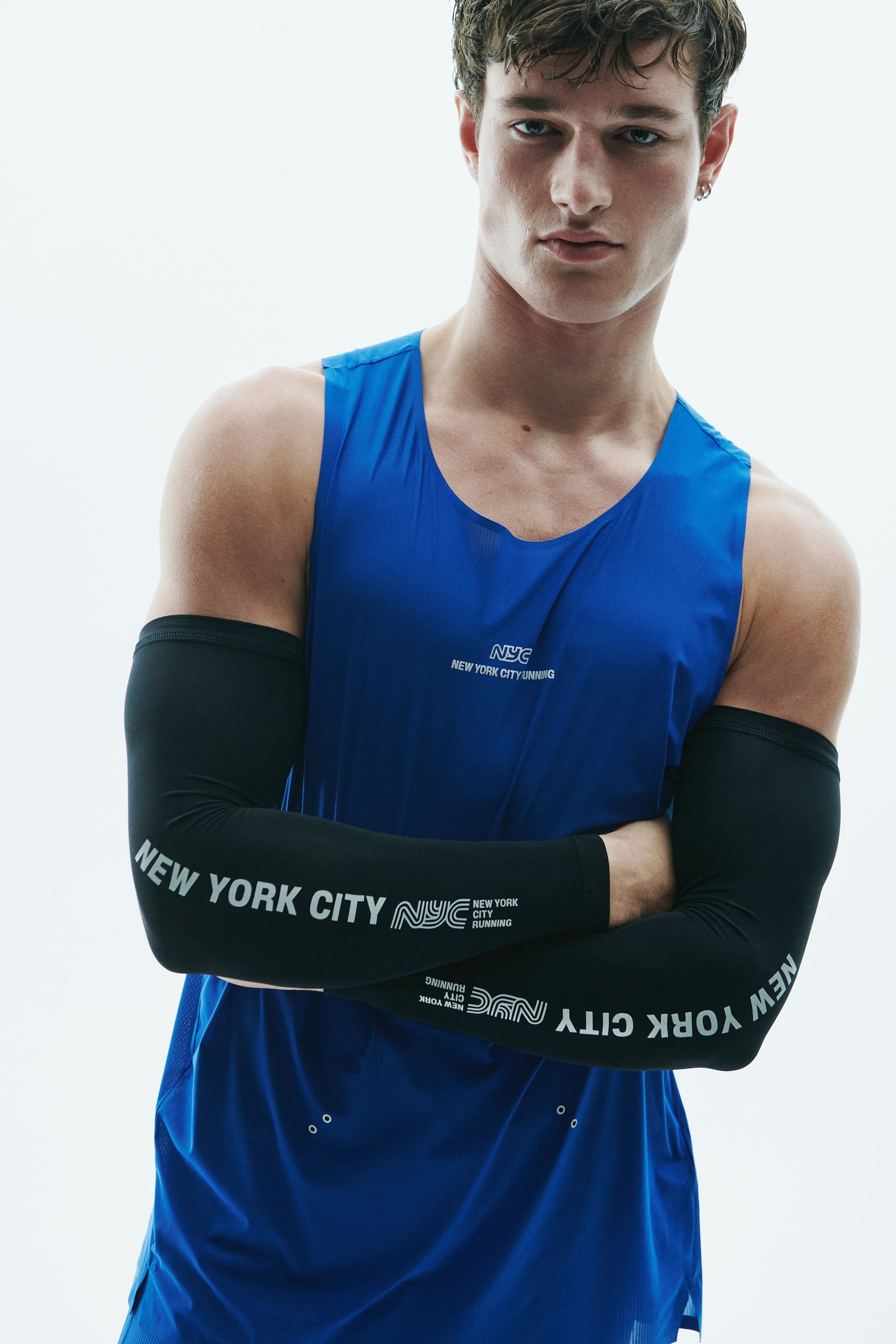 Мужской топ H&M Move Running with CoolMove™, цвет: Синий — фото 3