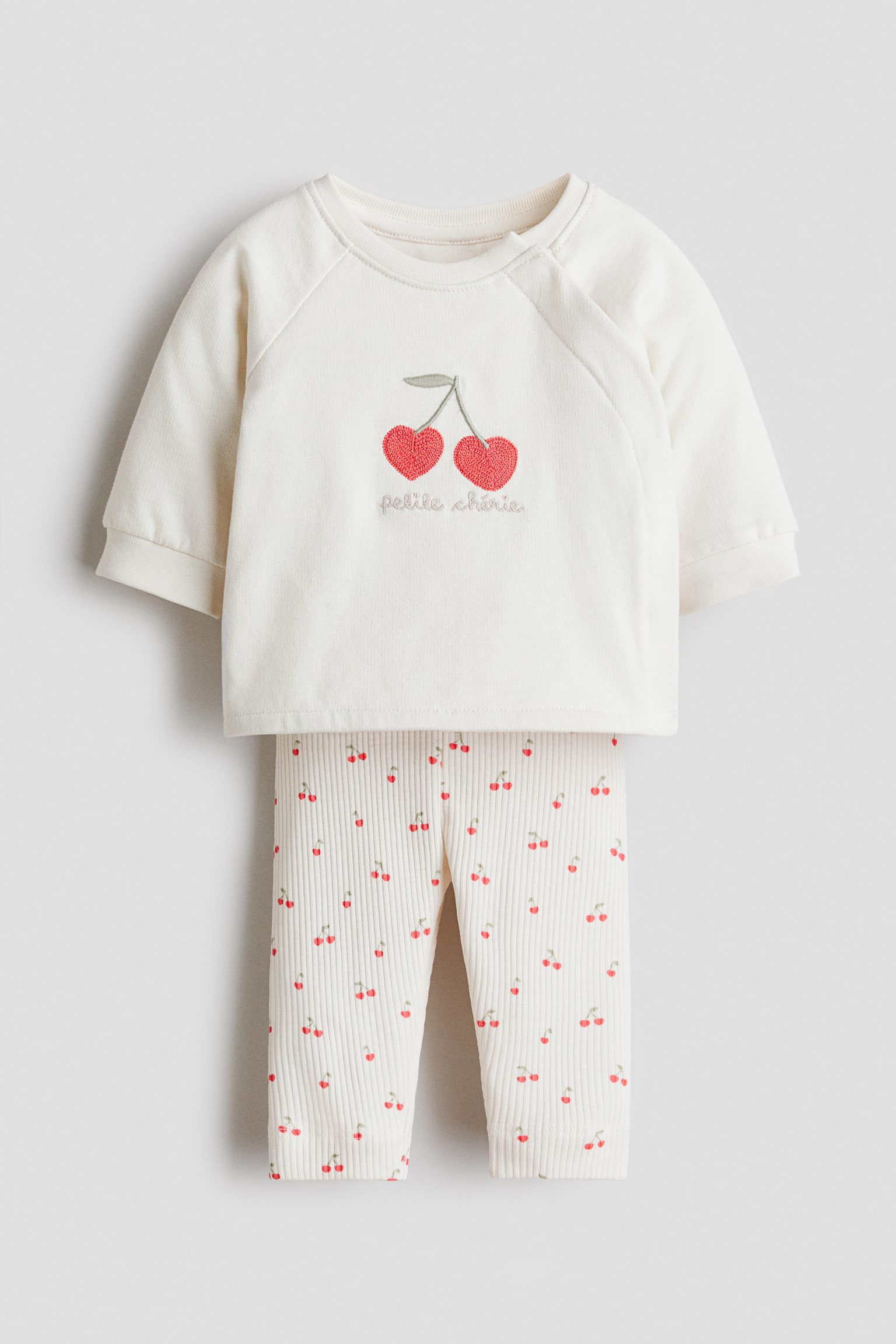 2-piece cotton set - White/Petit Chérie/Natural white/Striped/Cream/Grow Together