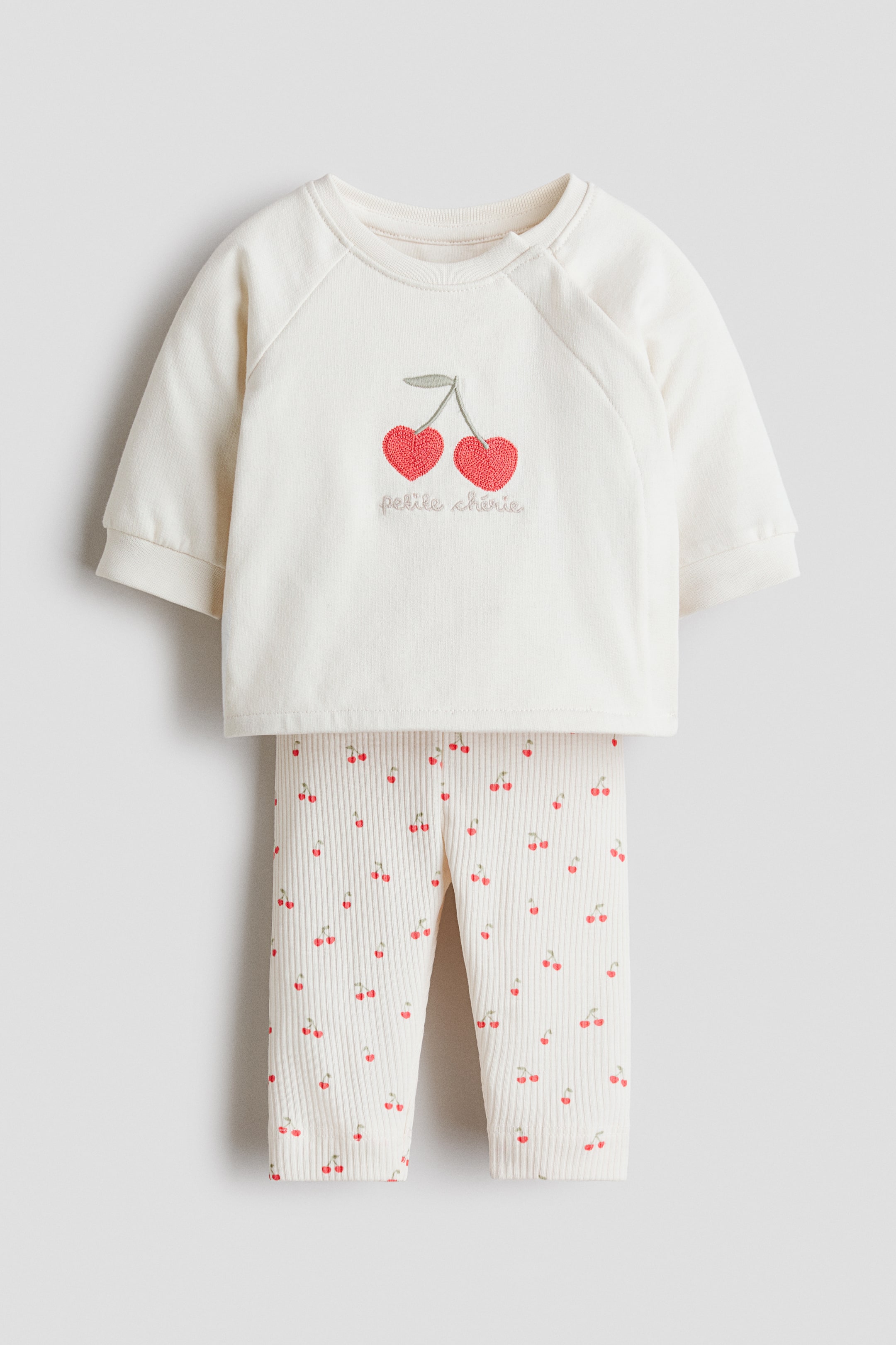 View larger image: 2-piece cotton set - White/Petit Chérie - Kids | H&M IN 1
