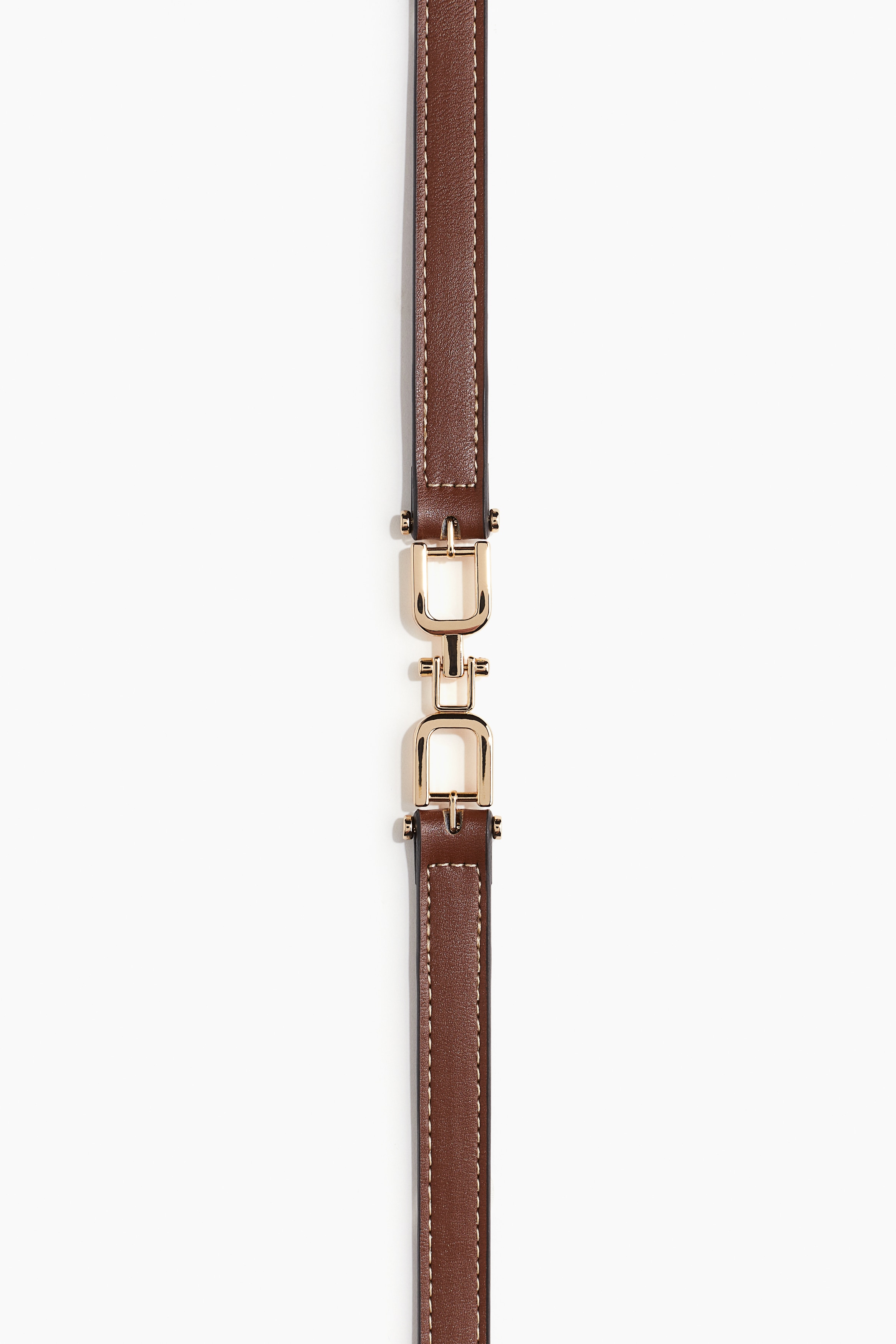 Ceinture En Cuir Marron H&M - Taille 108 Cm, Occasion En Très Bon état, Sans Fumée
