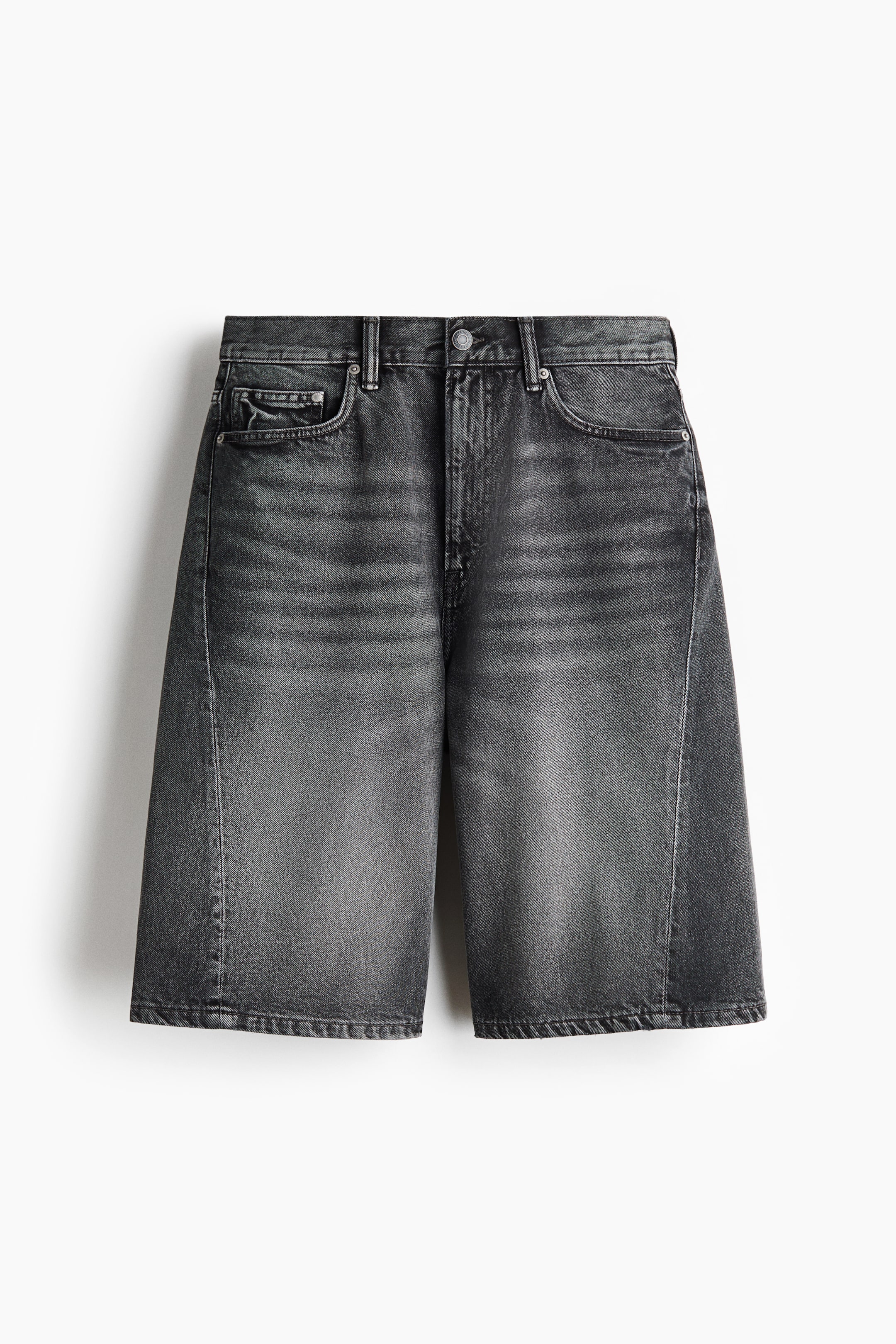 View larger image: Baggy Twist-detail denim shorts - Dark denim grey - Men | H&M IE 1