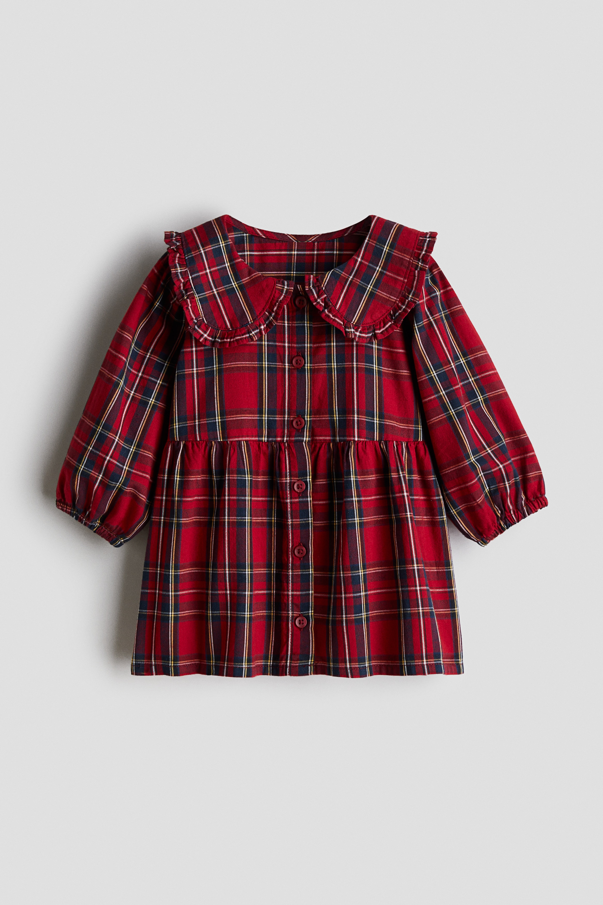 Shirt dress - Red/Checked/Light turquoise/Floral