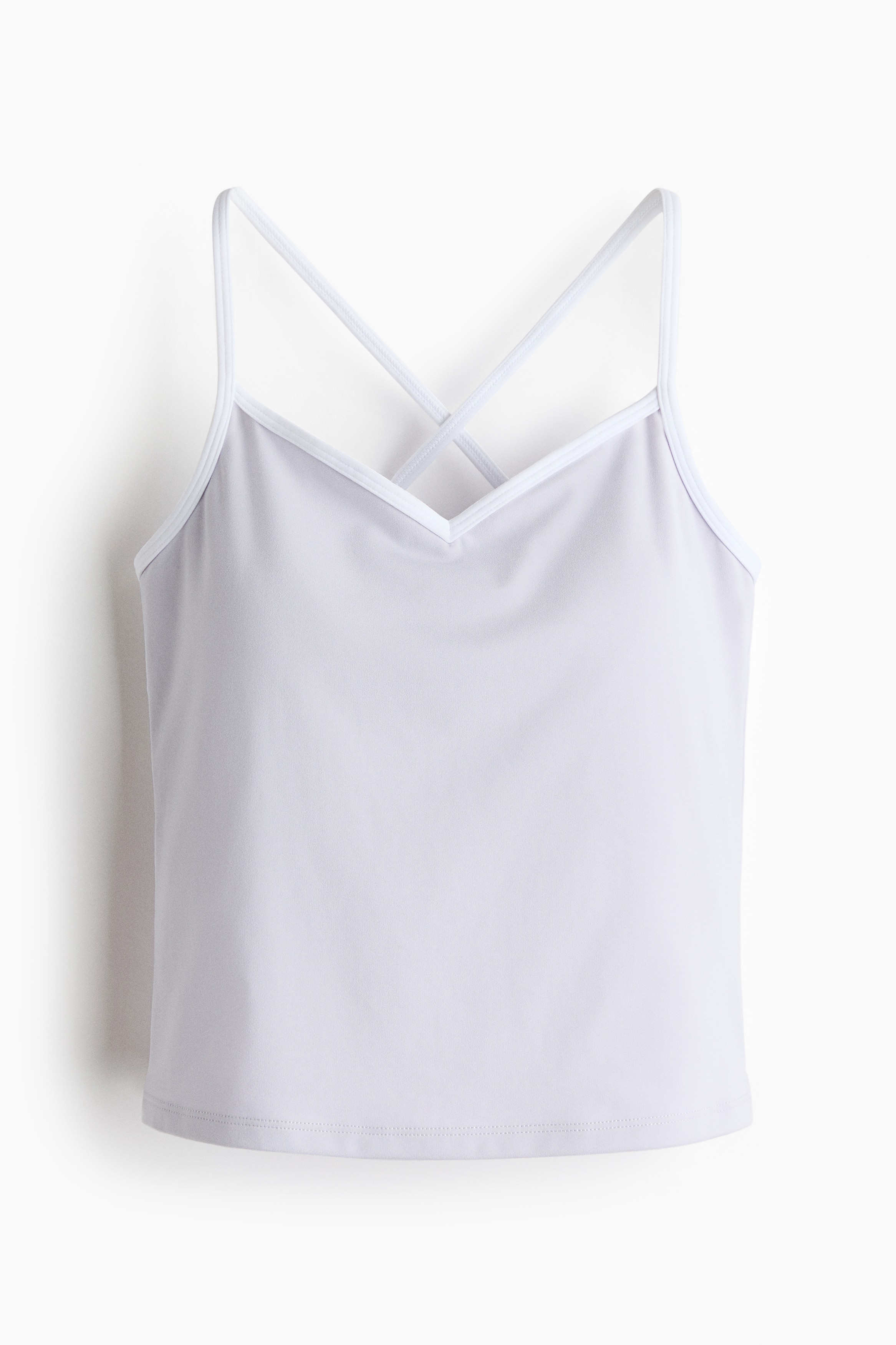 Slim Fit Sports strappy top with DryMove™ - Lilac/White