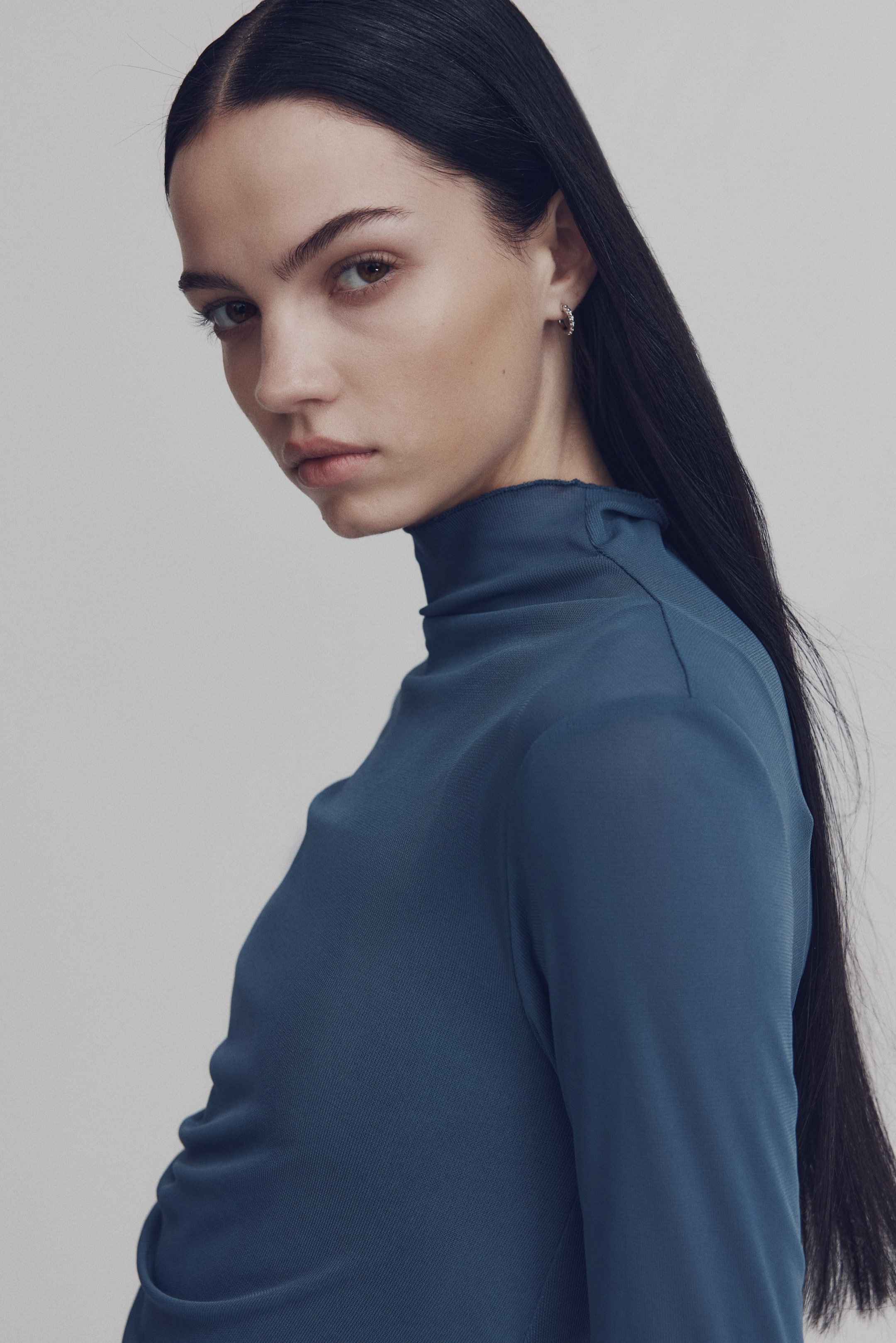 Büyük resmi görüntüle: İnce Jarse Üst - Çelik mavisi - KADIN | H&M TR 4