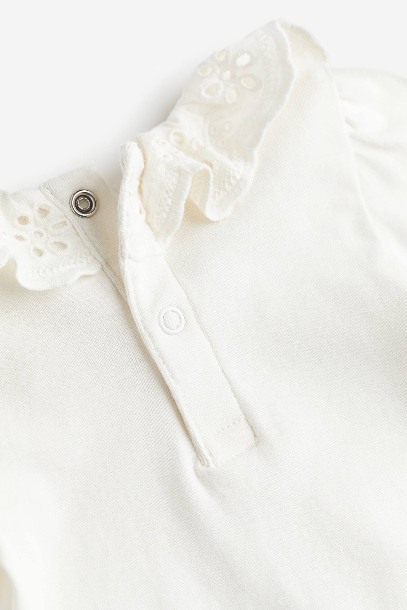 Bộ bodysuit dài tay - Màu trắng - 3