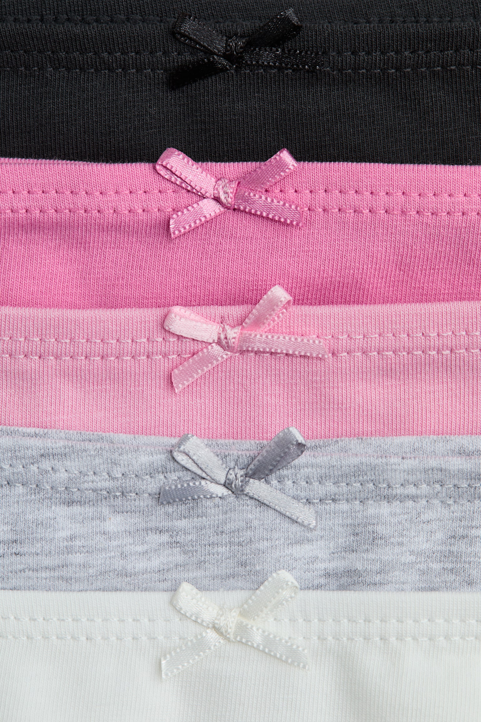 10-pack cotton briefs - Light pink/Black/White/Light pink/White/Light yellow/Light pink/White/Pink/Light grey marl - 2