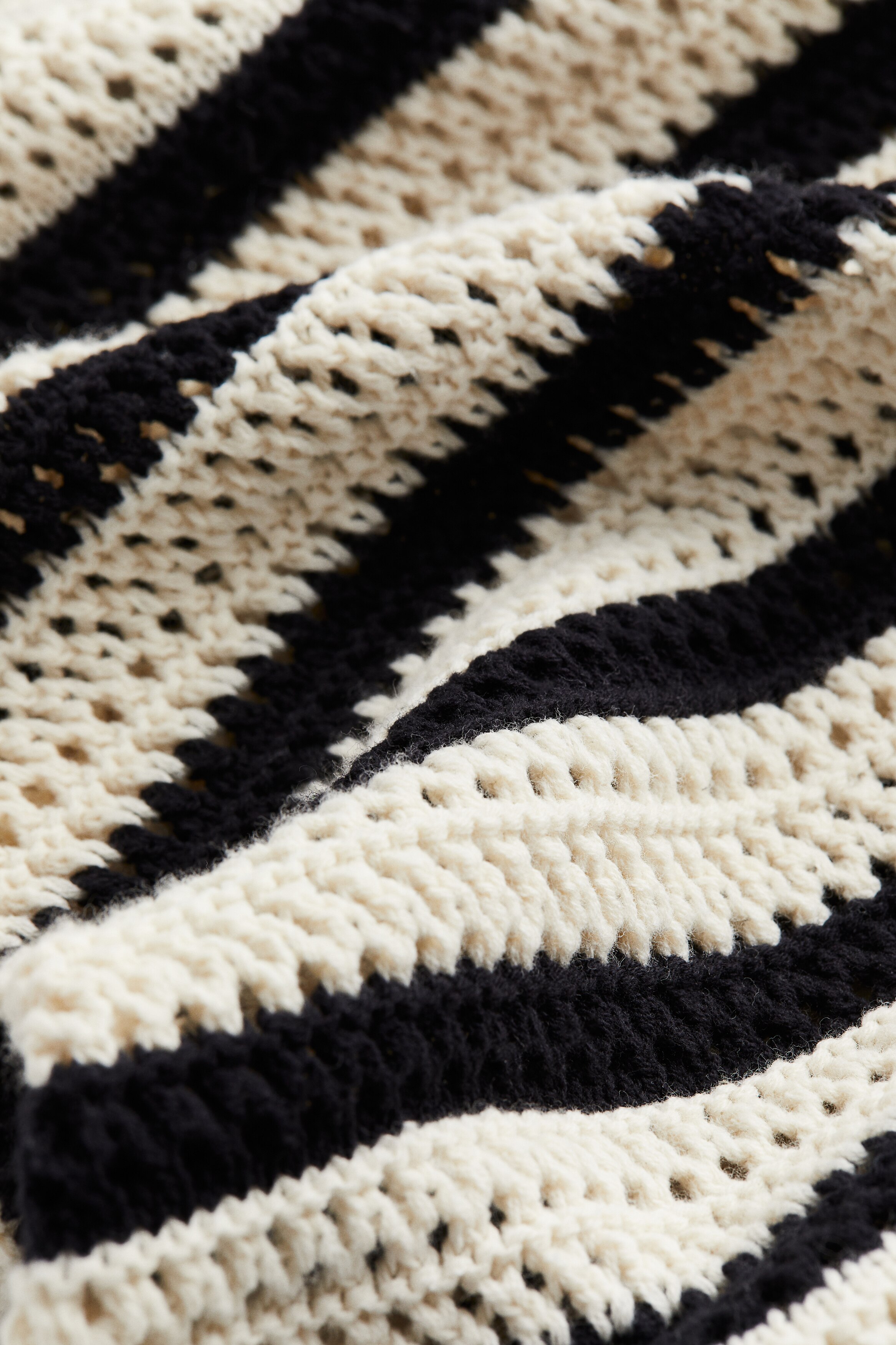 white christmas dresses Black And White Zig Zag Crochet Midi Dress – AX Paris main image 1