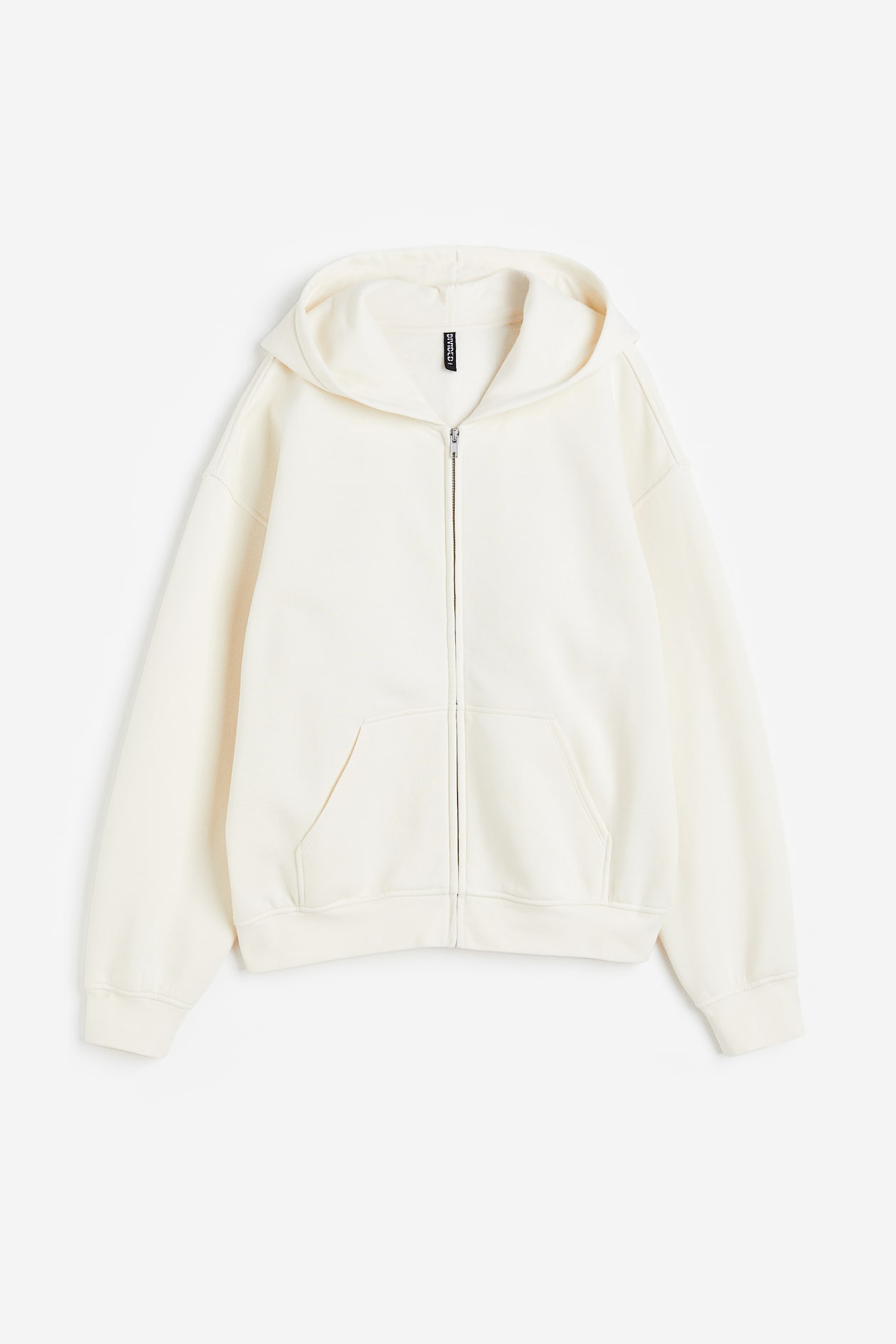 Oversized zip-through hoodie - Cream - Ladies | H&M GB