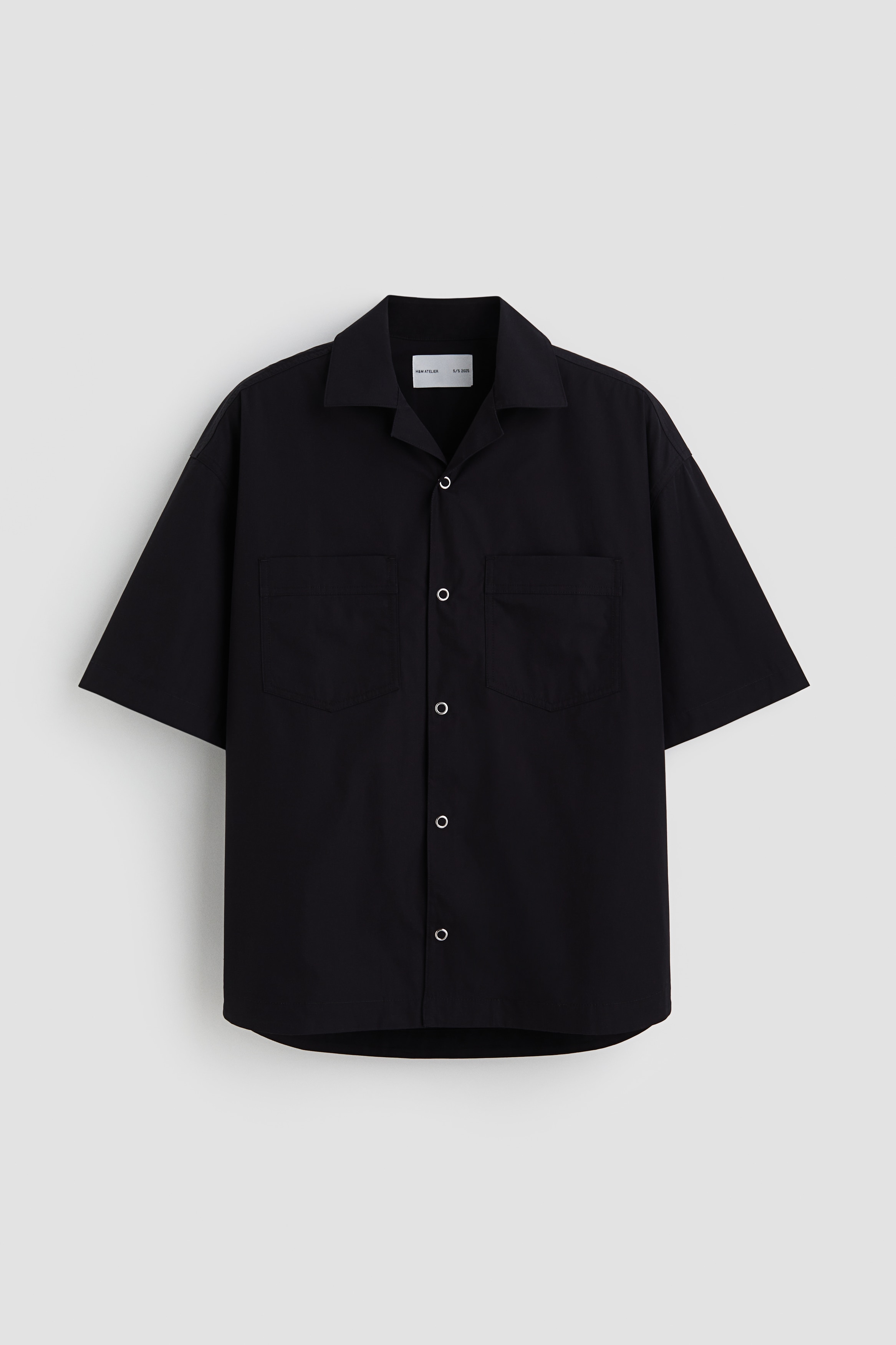 Camicia bowling cotone pima - Nero/Beige