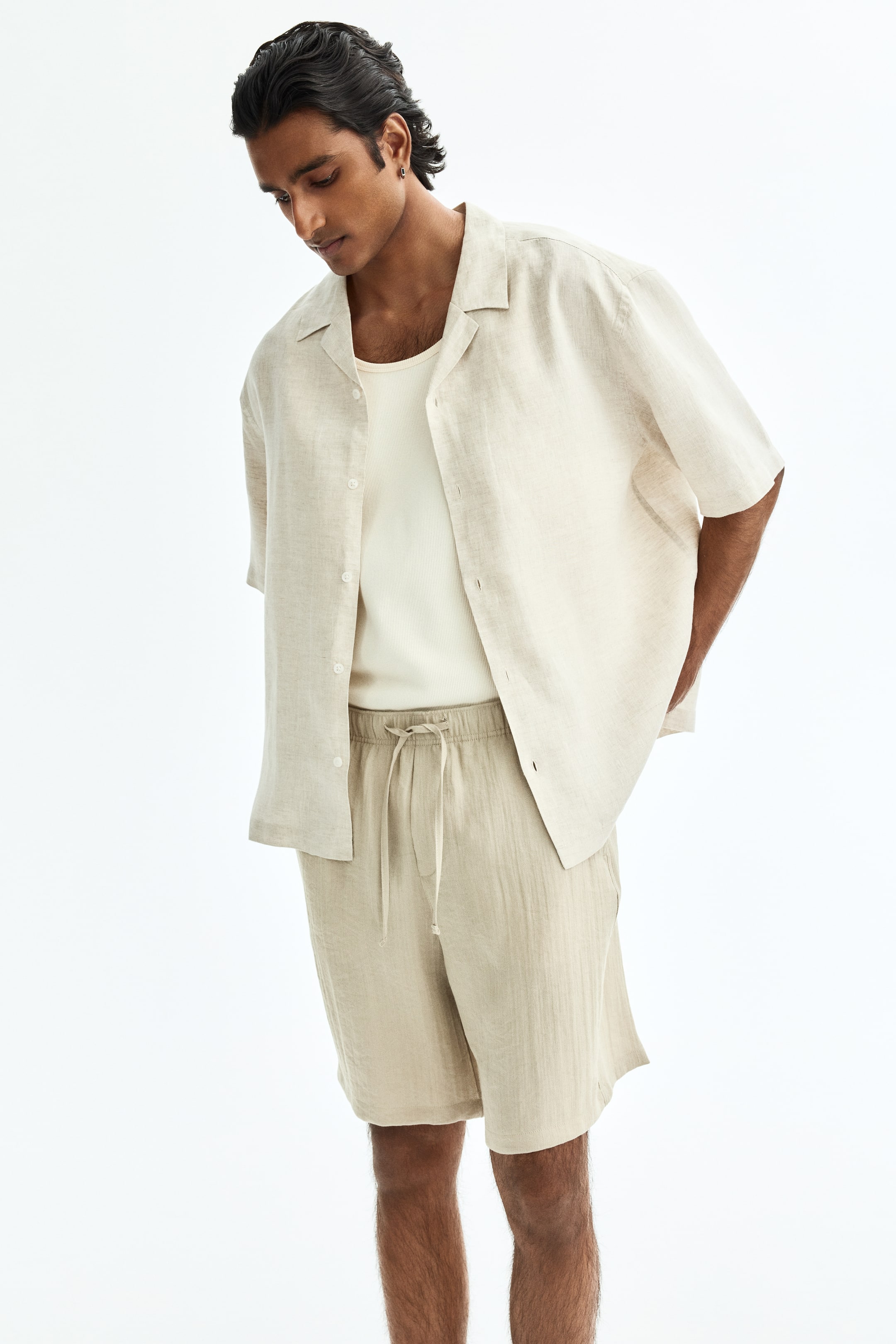 Loose-Fit Cotton Shorts