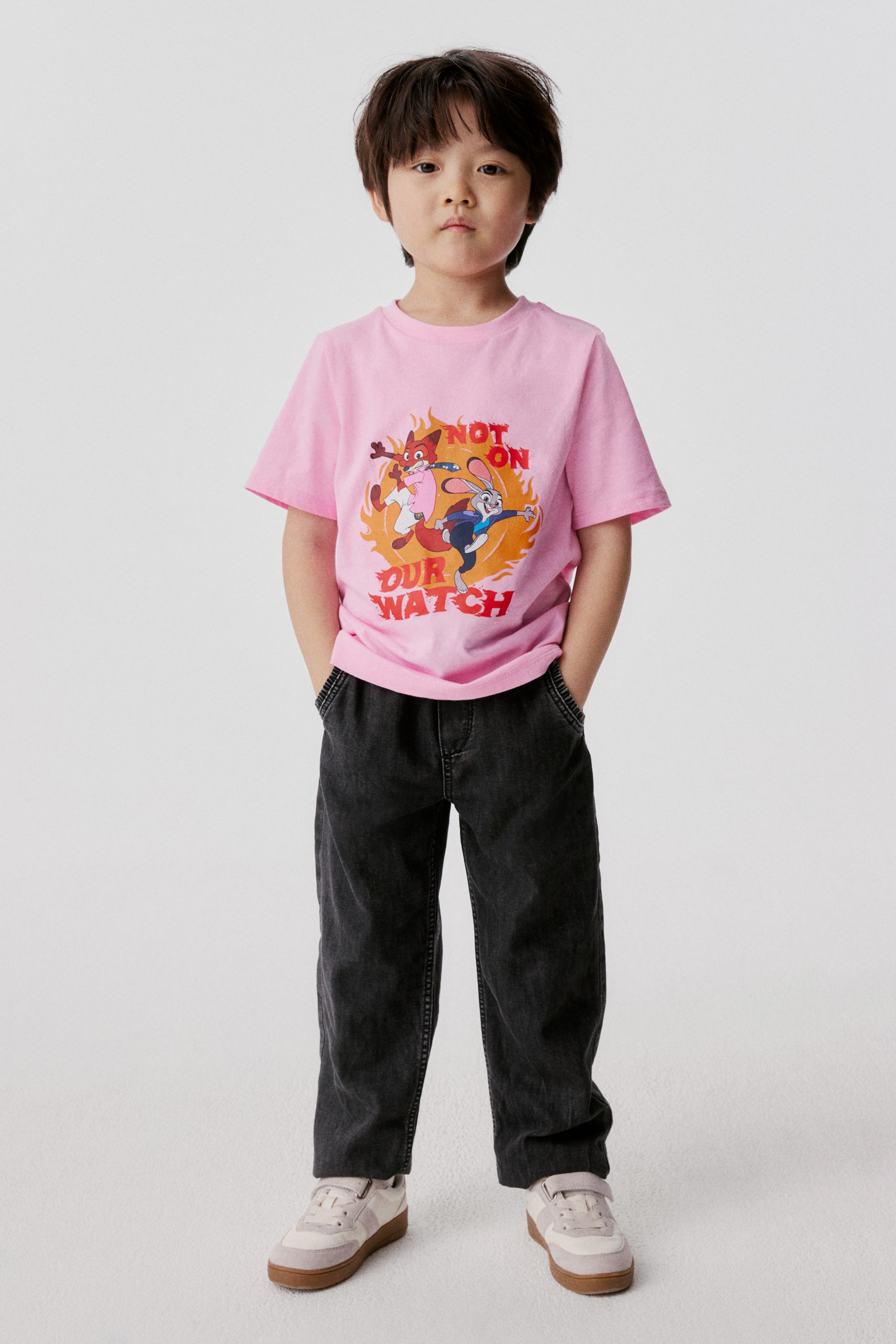 View larger image: Printed cotton T-shirt - Pink/Zootopia - Kids | H&M SG 1
