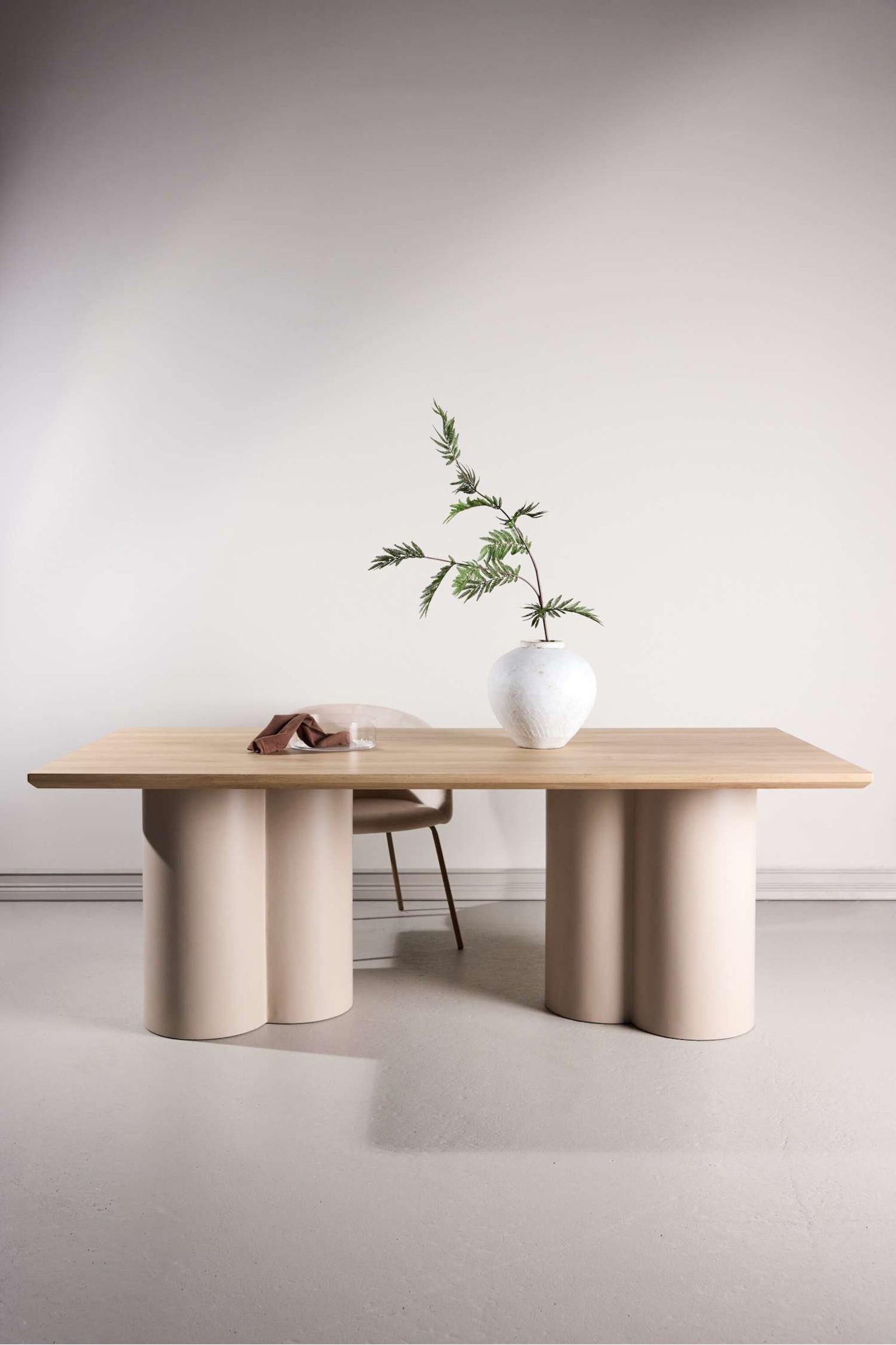 Olivia Dining Table - Mdf, Hvidlaseret - 2