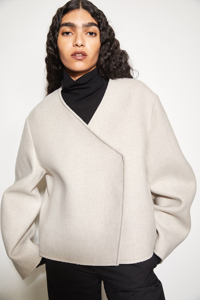 Wool-blend jacket - Light beige/Beige - 1