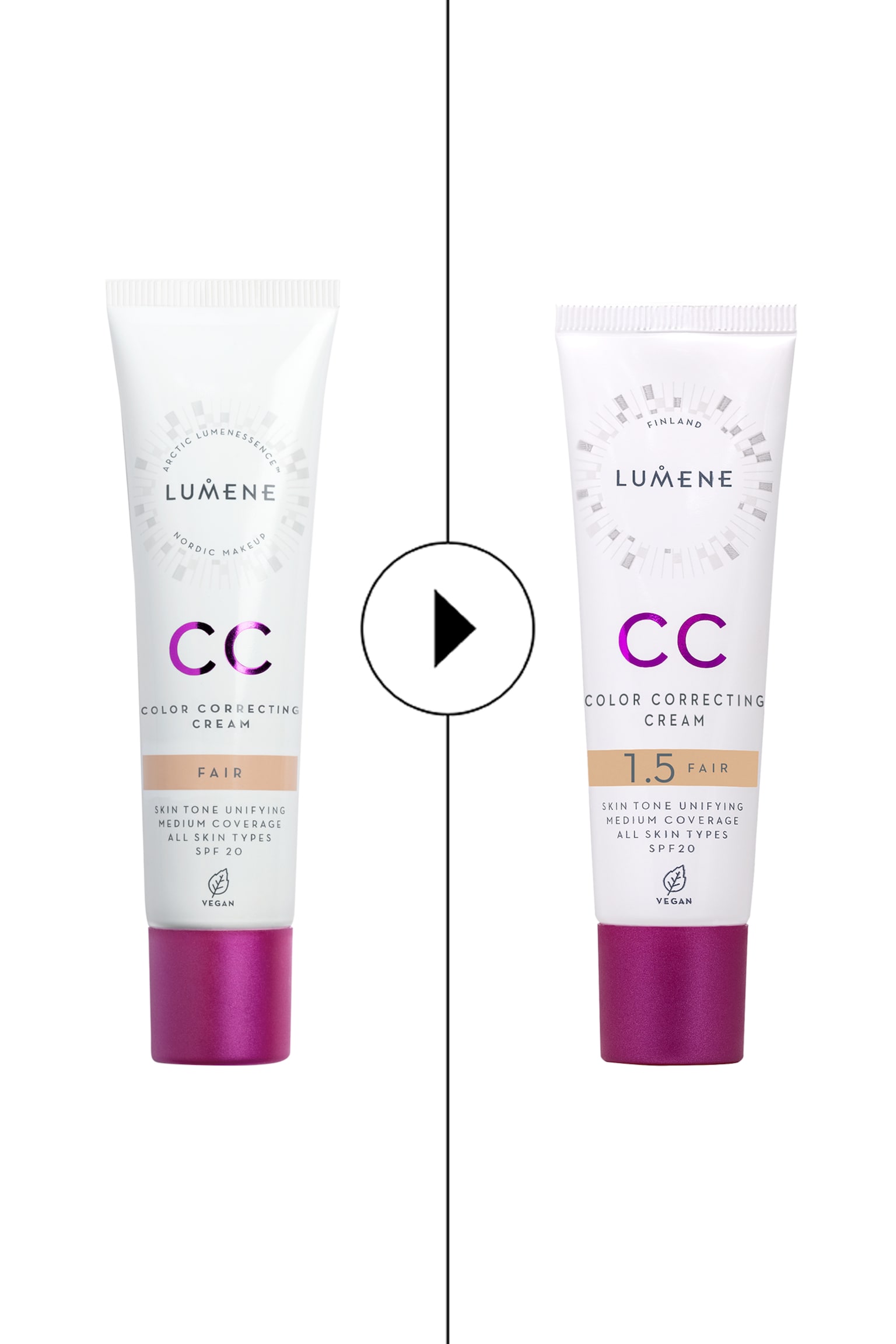 Cc Color Correcting Cream - Fair/Light/Medium/Tan/Ultra Light/Deep Tan - 3