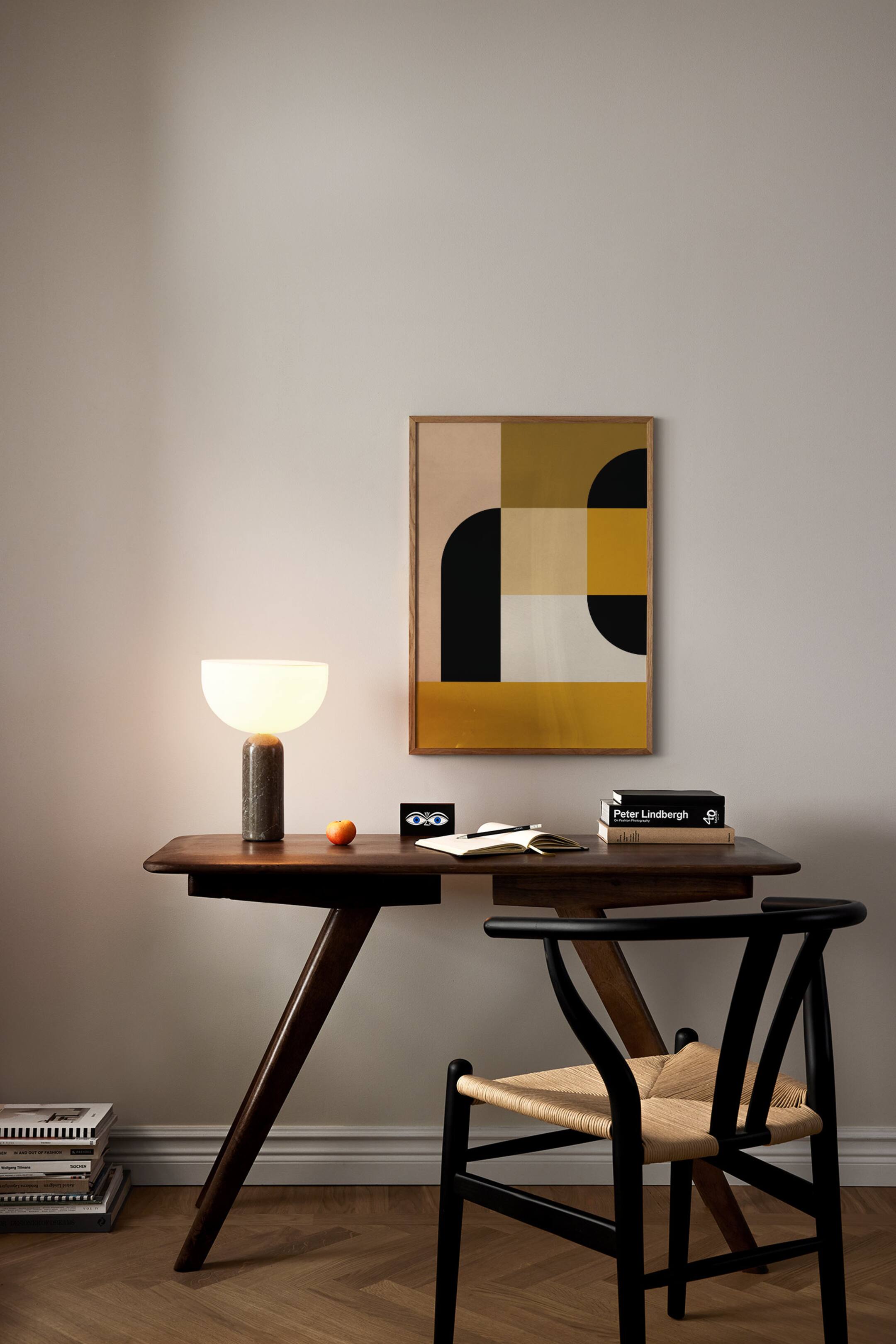 Grotere afbeelding bekijken: Yellow Graphic No.1 Poster - Geel/beige/zwart - Postery - HOME | H&M NL 1
