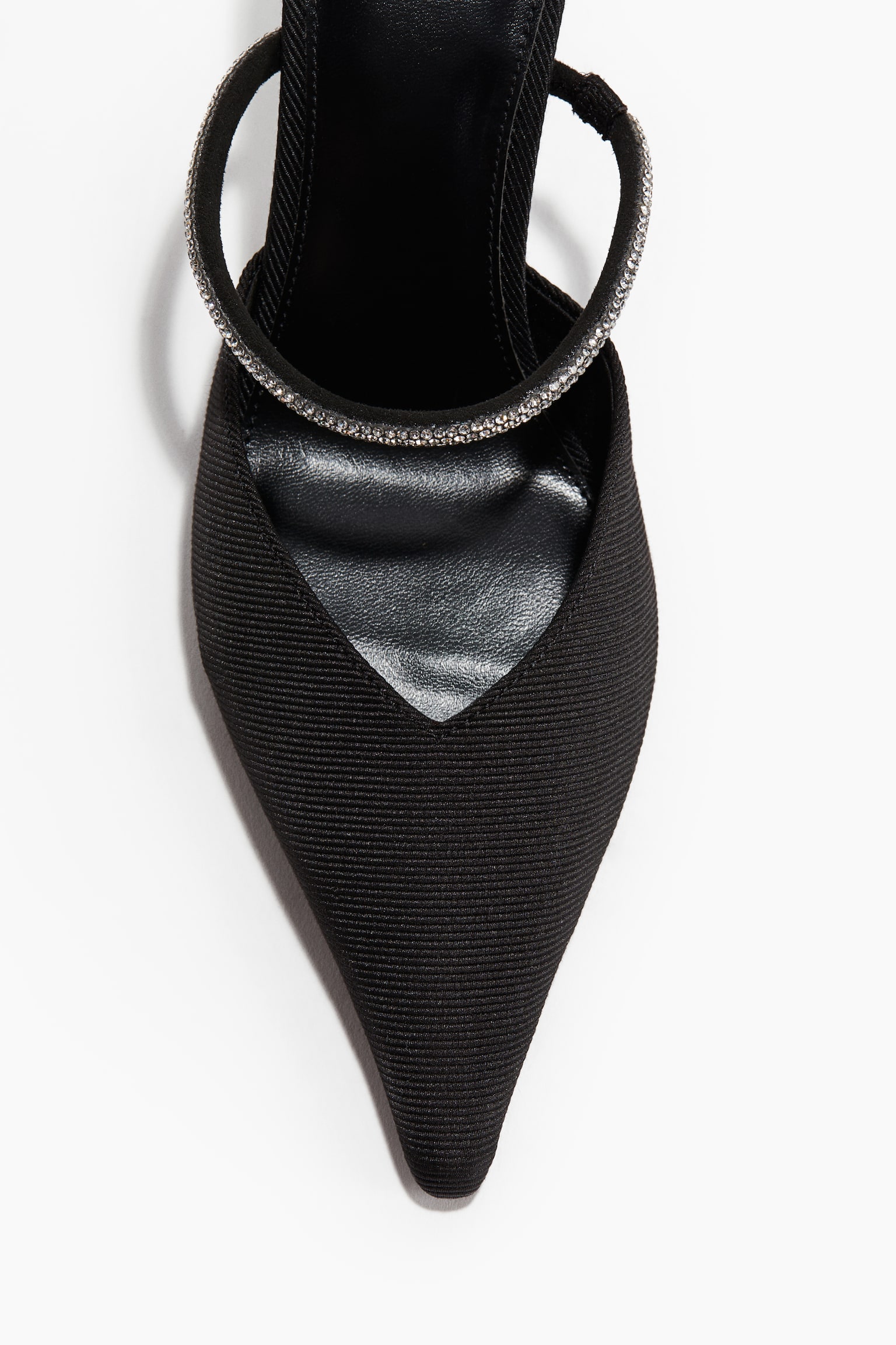 Zdobené pantoflíčky na podpatku - Černá - 3