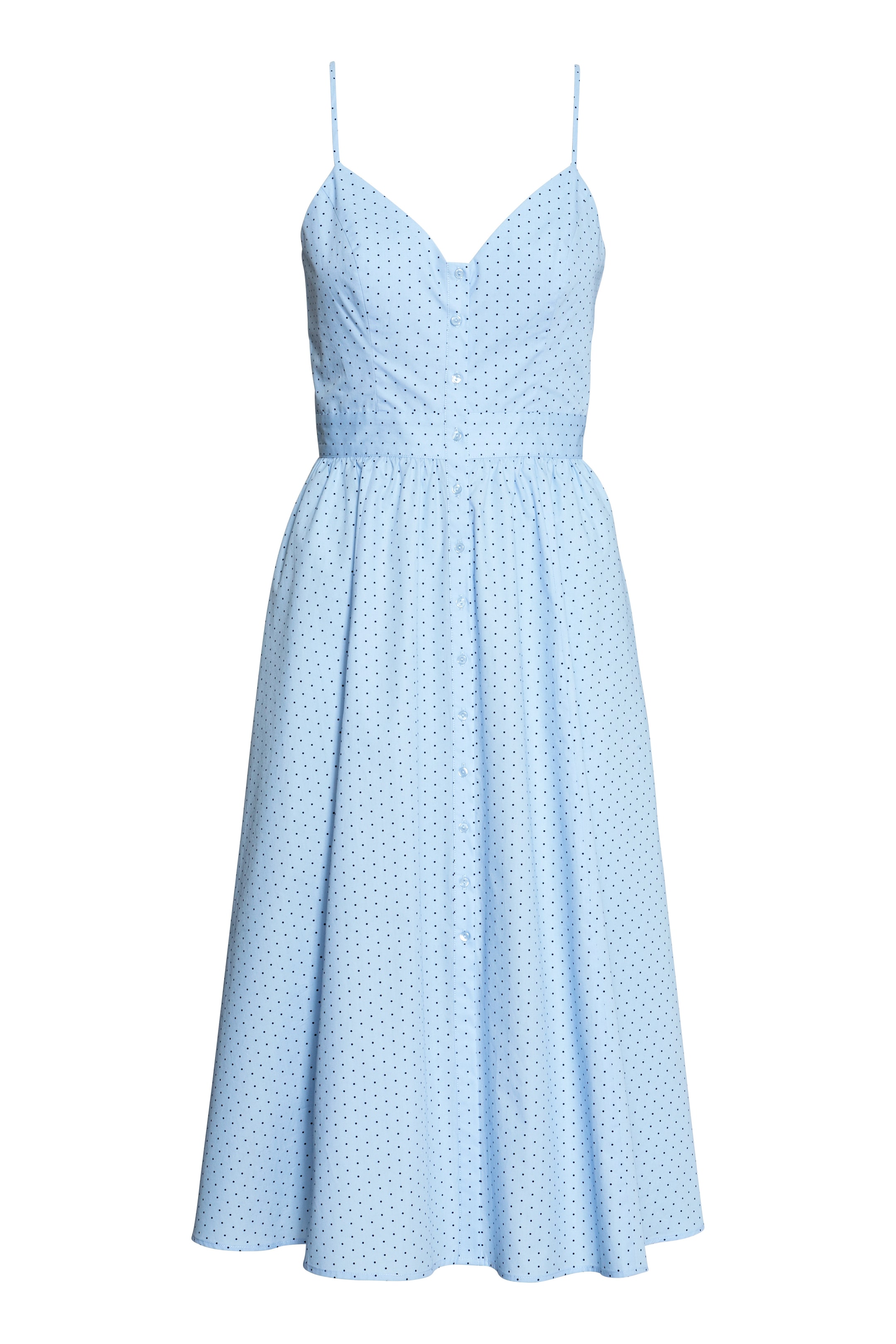 View larger image: Cotton dress - Light blue/Spotted - Ladies | H&M GB 1