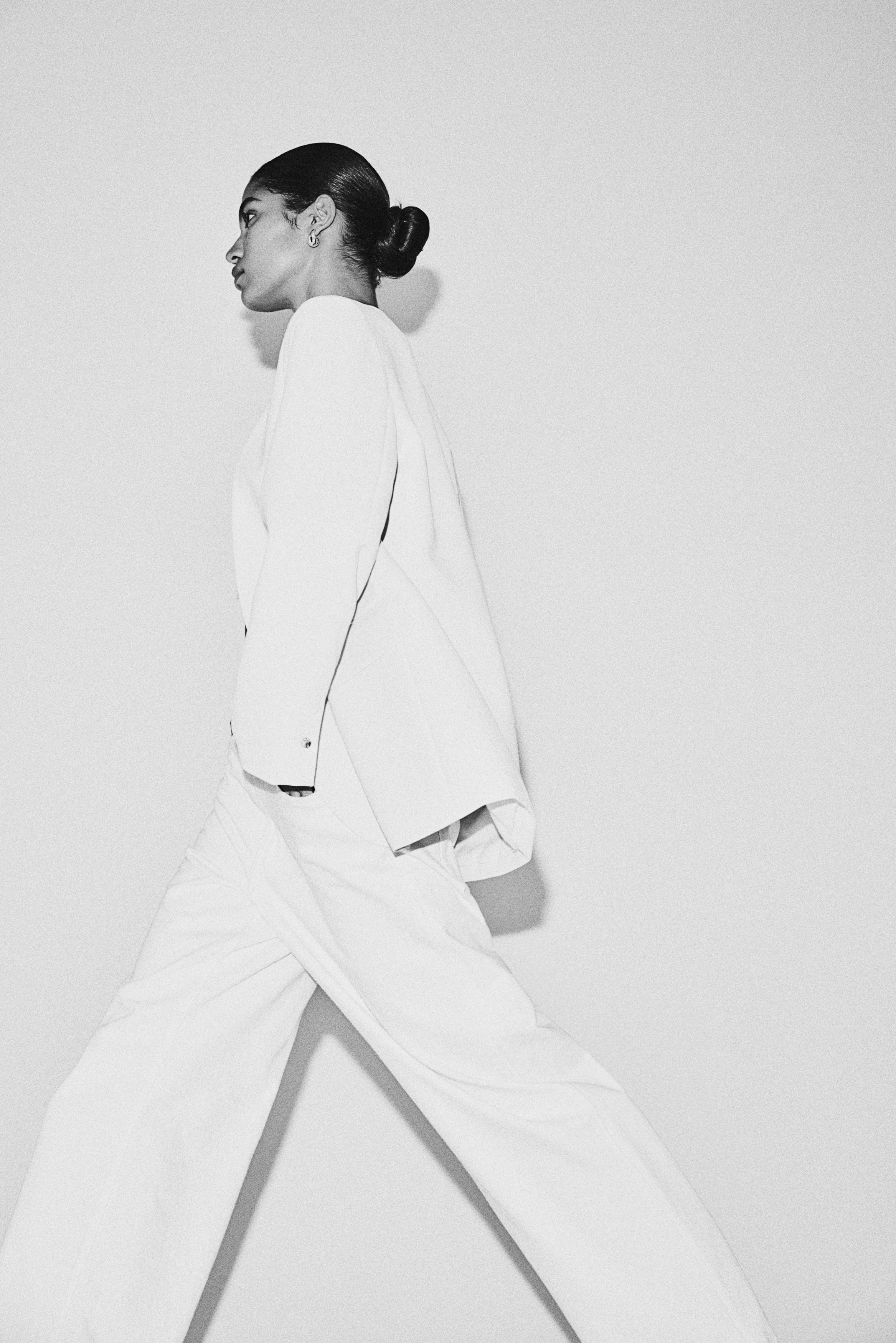 Σακάκι χωρίς γιακά - Λευκό