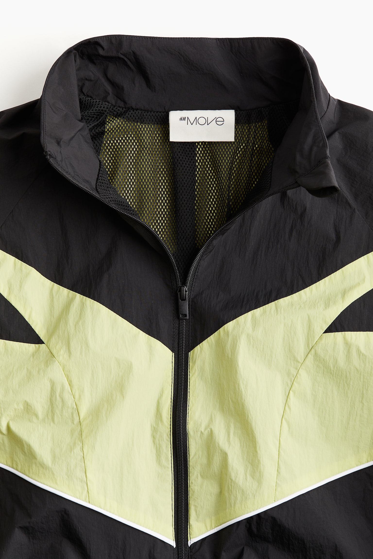 Windproof Activewear Jacket - Black/Neon green - 4