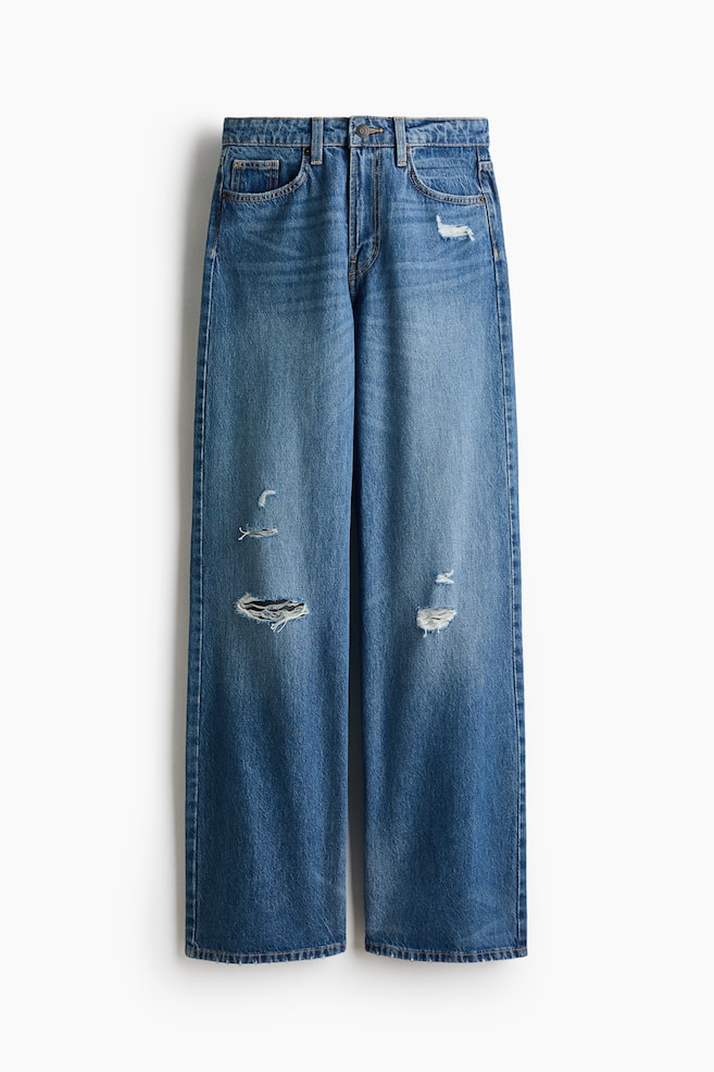 Wide High Waist Jeans - Denim blue/Dark denim blue/Dark denim blue/Denim grey/Navy denim blue/Washed black/White/Light denim blue/Dark denim blue/Light denim blue/Denim blue/Black - 1