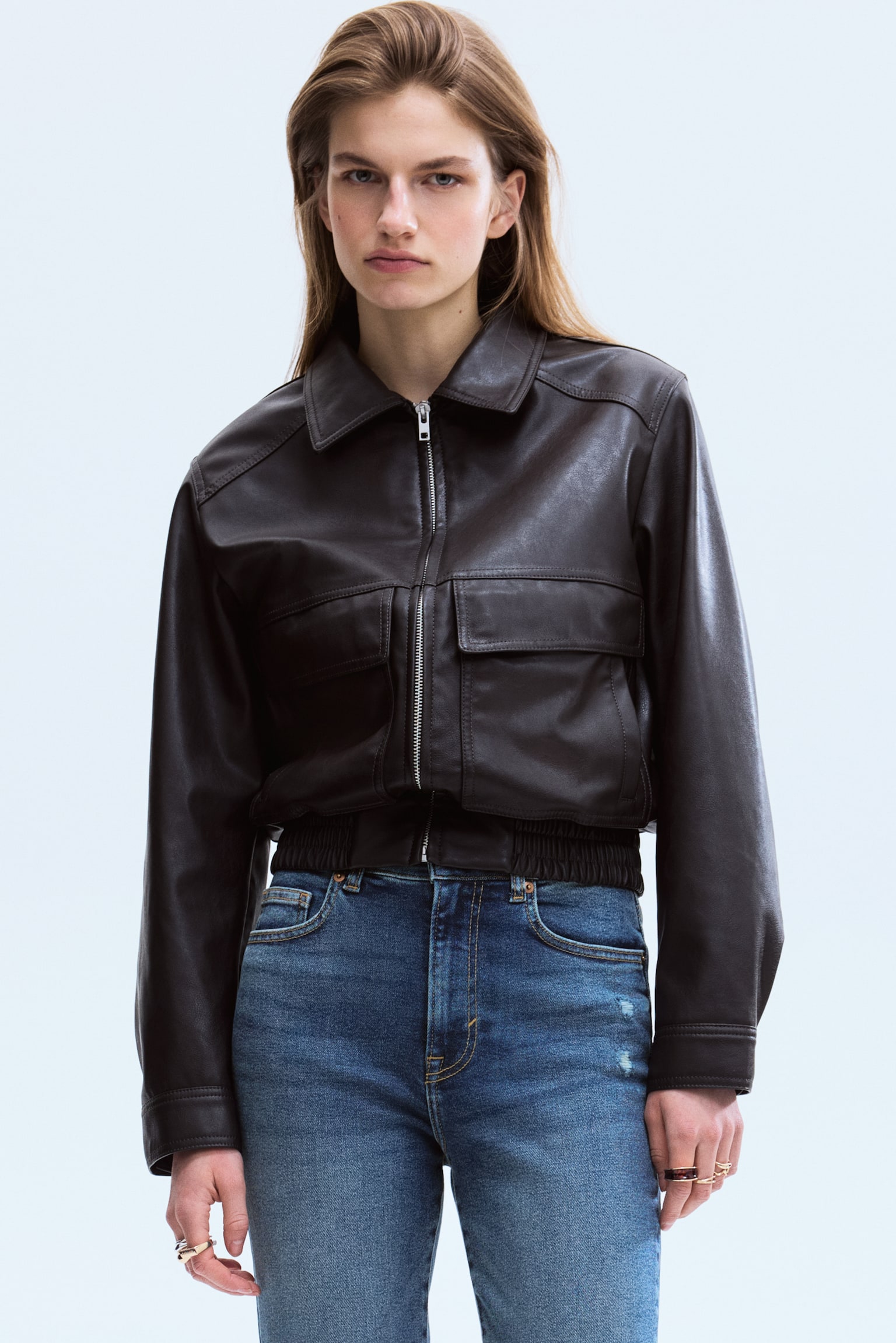 Skinny High Waist Ankle Jeans - Блакитний денім/Синій денім - 6