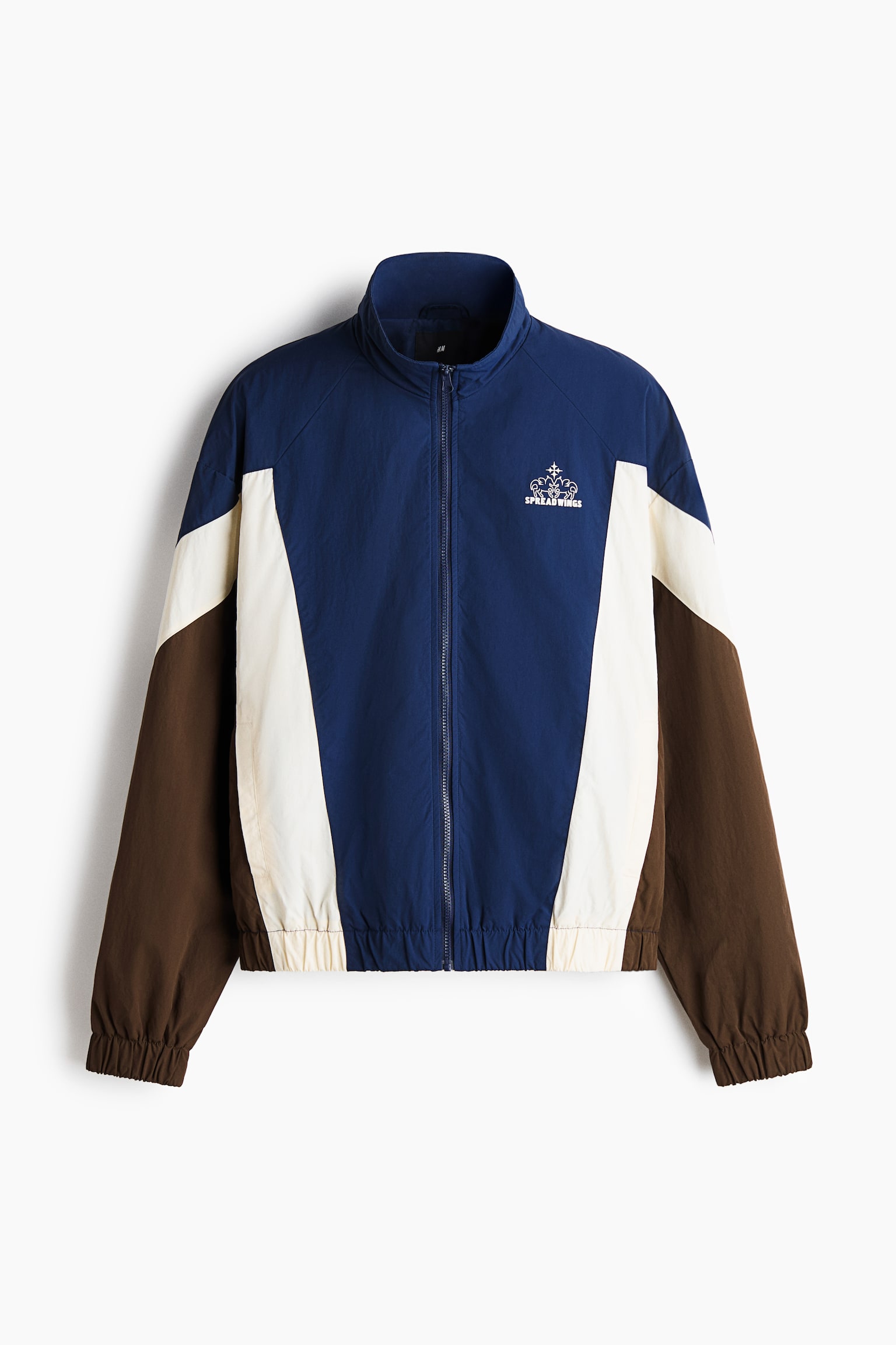 윈드프루프 패딩 재킷 - 다크 블루/Spread Wings/베이지/컬러블록 - 1