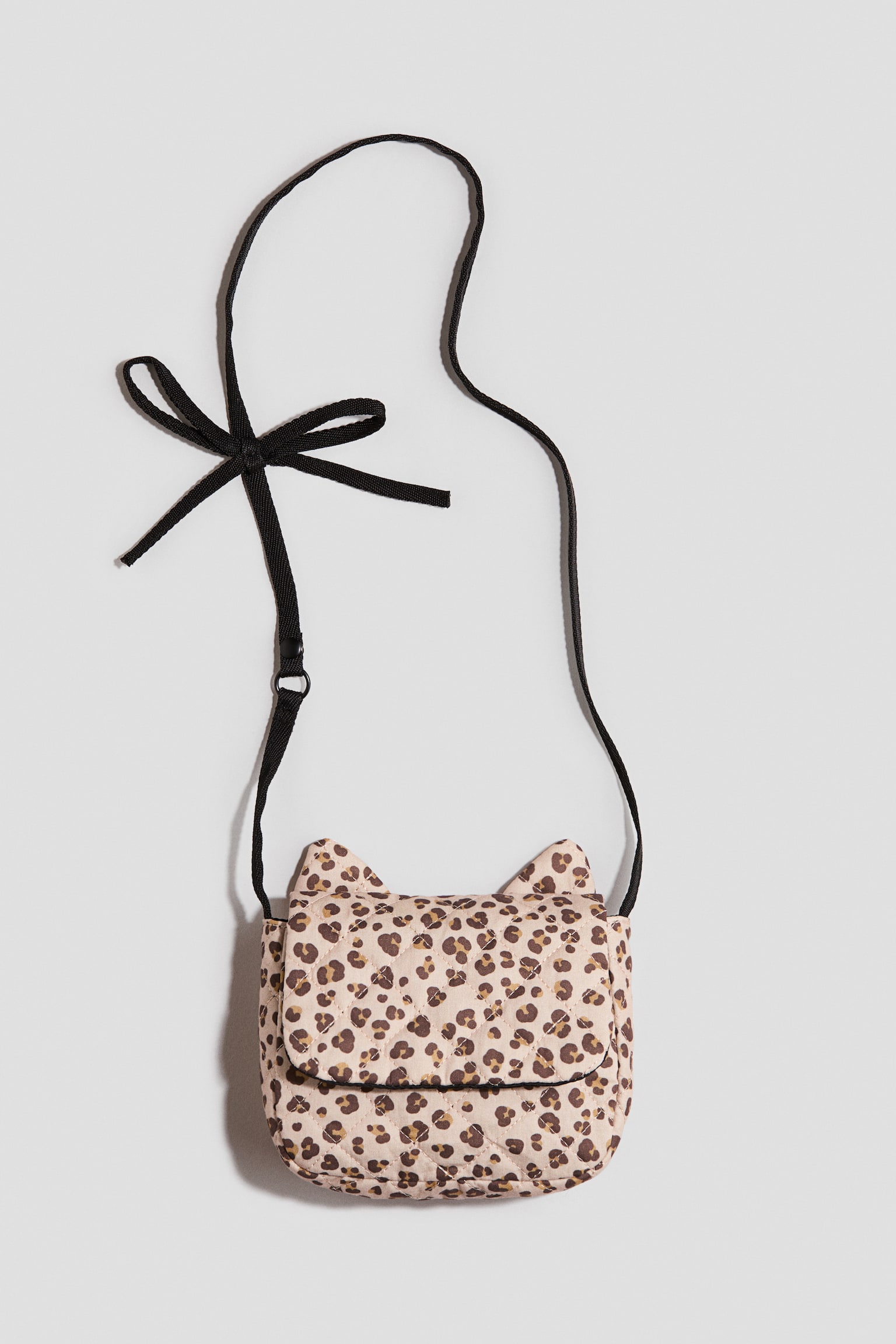 Bolso de hombro guateado - Beige/Diseño de leopardo