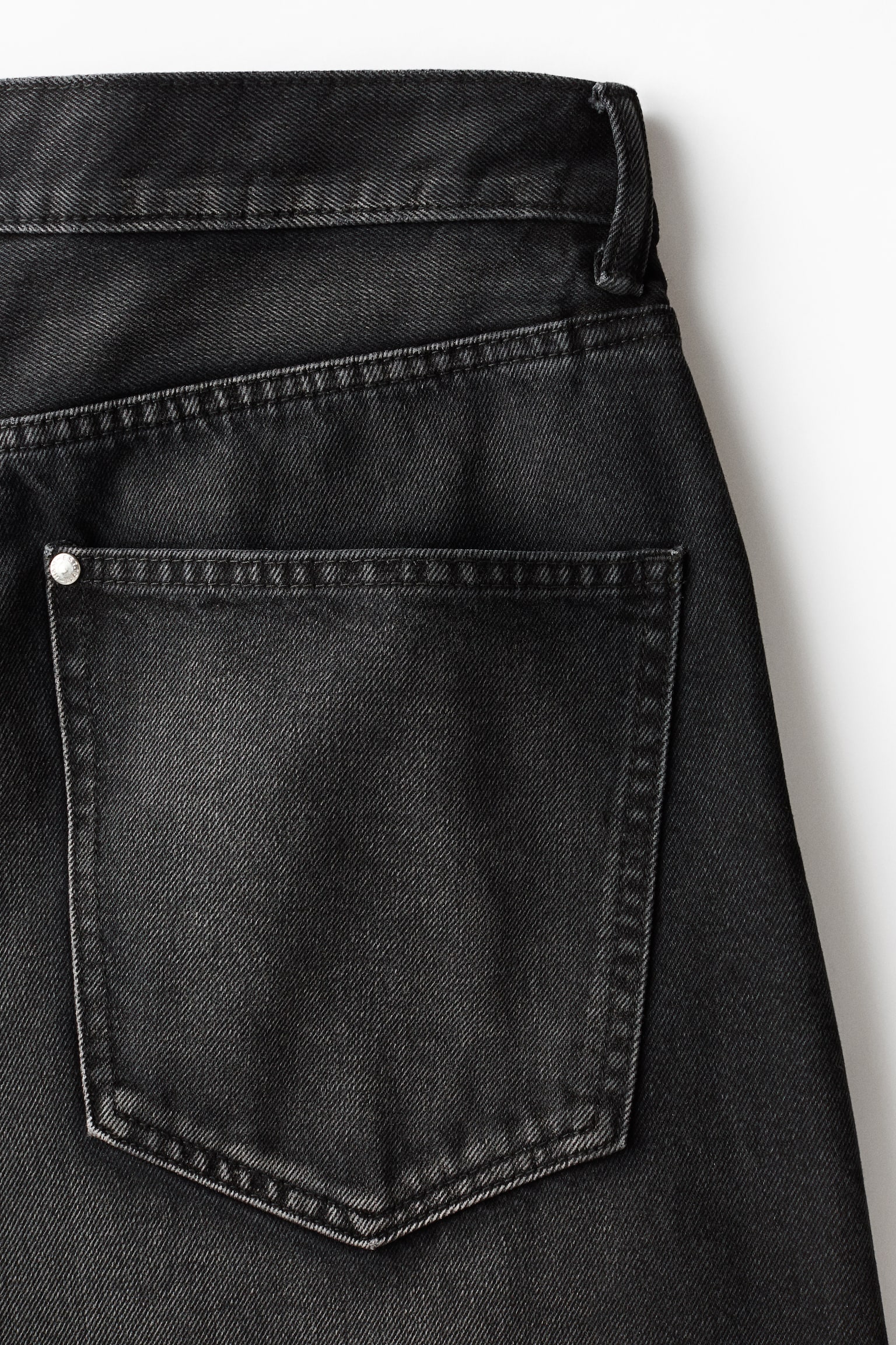 Мужские джинсы H&M Baggy Barrel-Leg, цвет: Джинсовый чёрный — фото 5