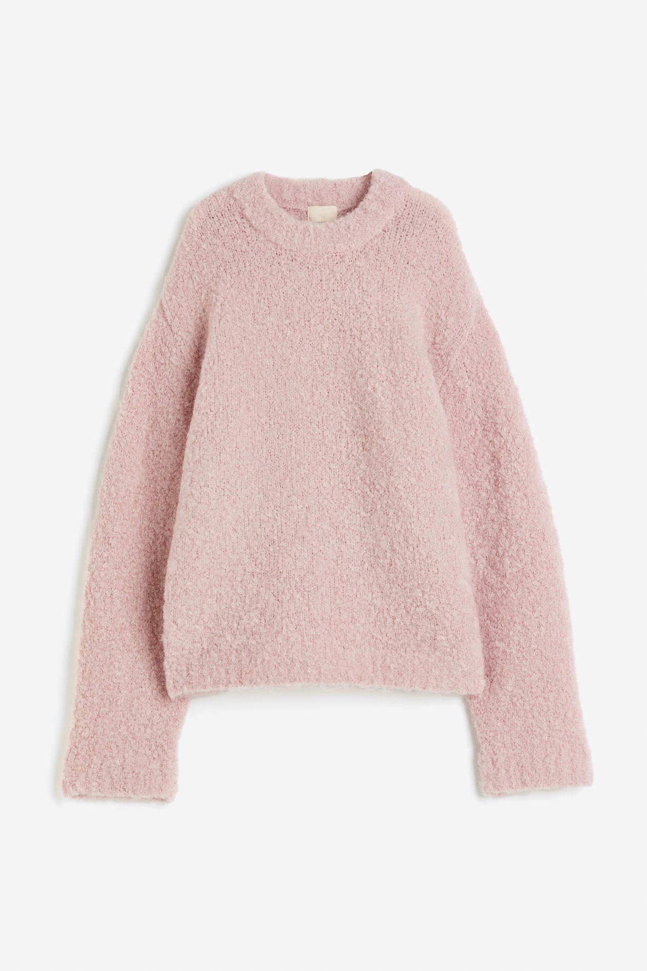 Oversized jumper - Long sleeve - Regular length - Light pink - Ladies ...