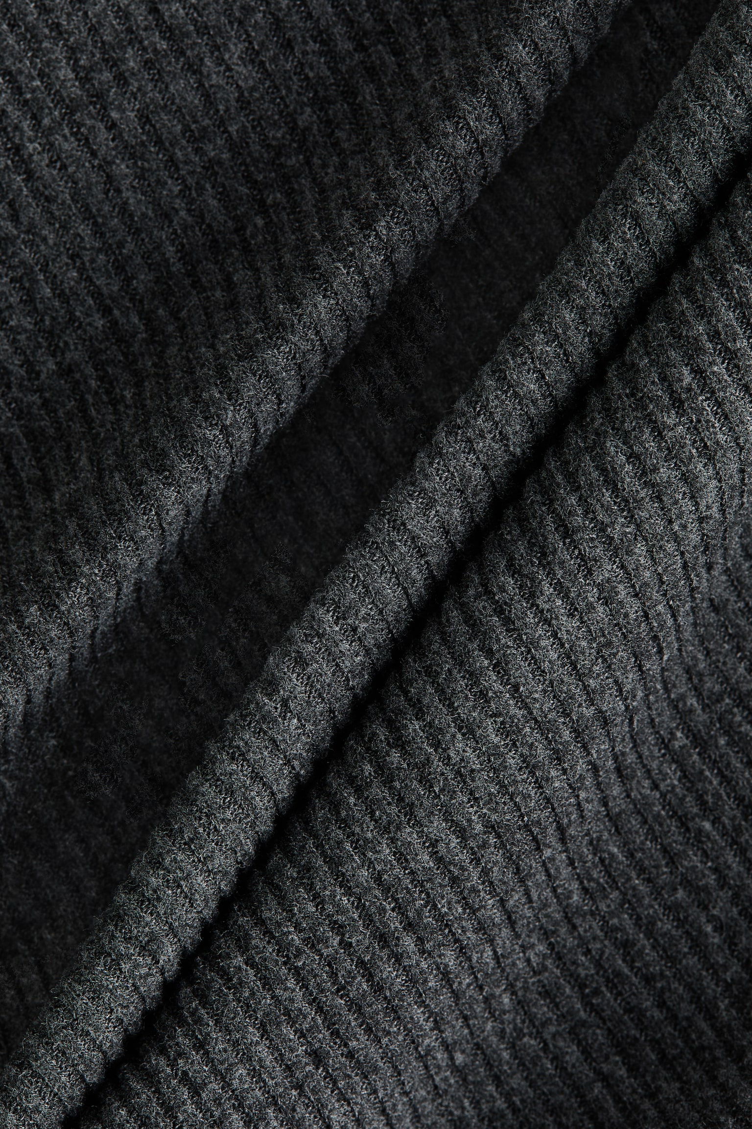 Top à effet drapé - Gris foncé chiné/Beige - 2