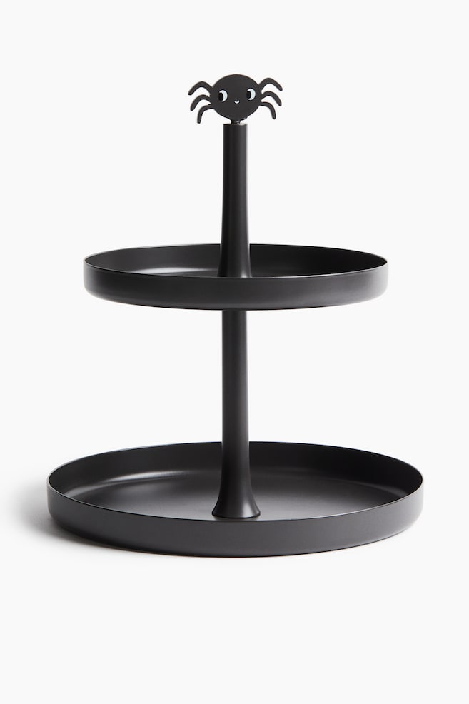 Halloween two-tiered serving tray - Black - 1