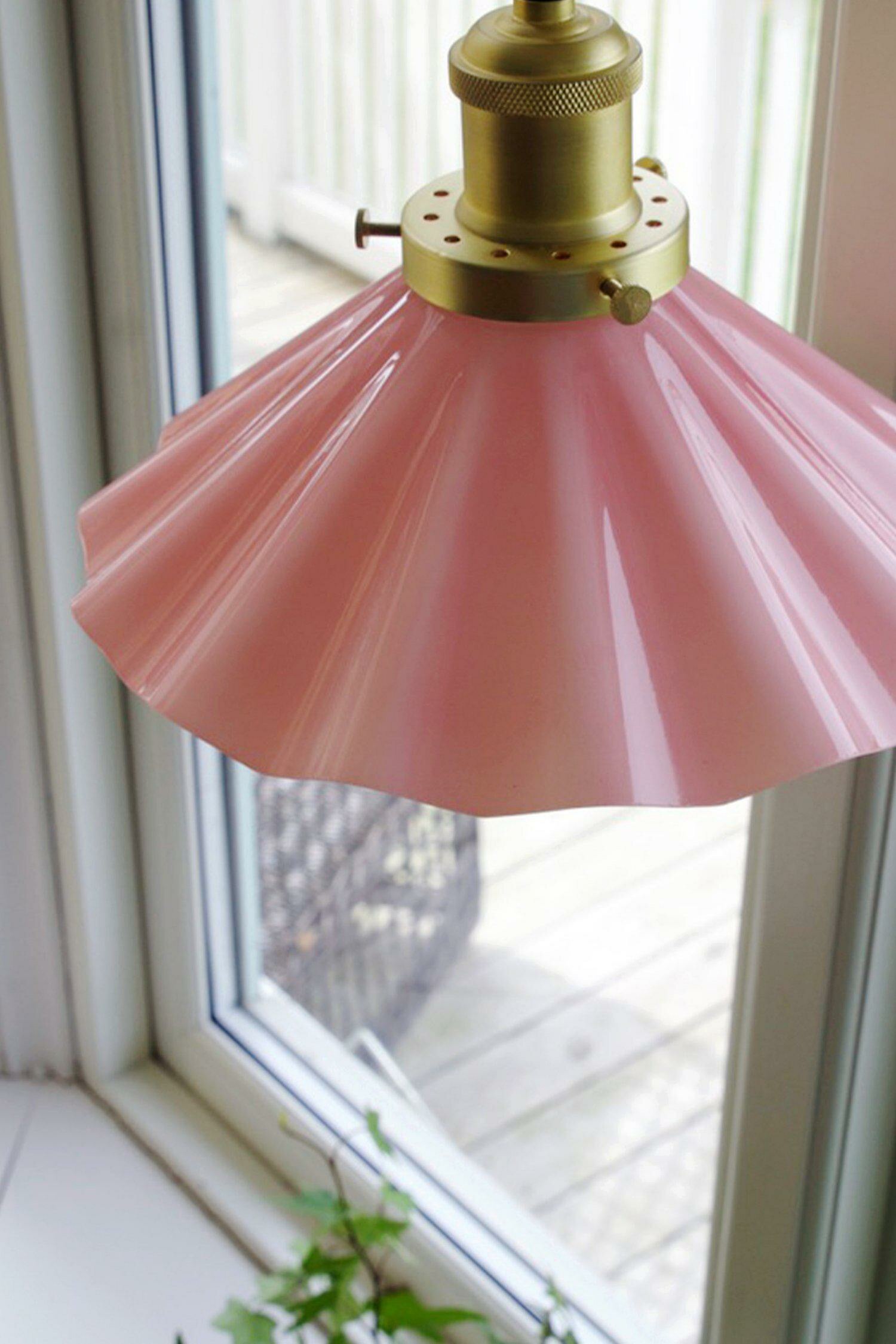 August Vindueslampe 25cm - Rosa/Opal