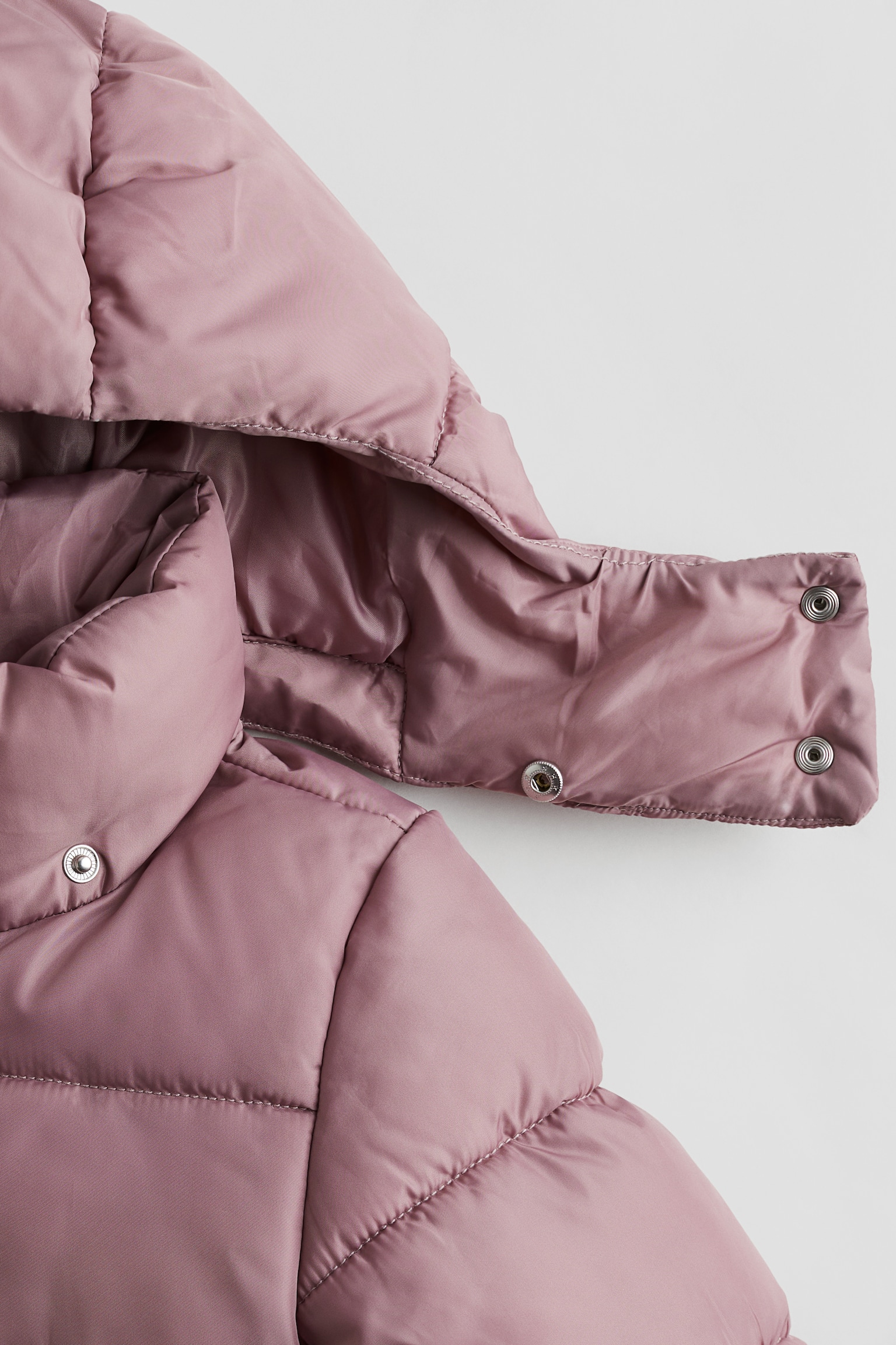 Water-repellent puffer jacket - Dusty pink/Black - 2