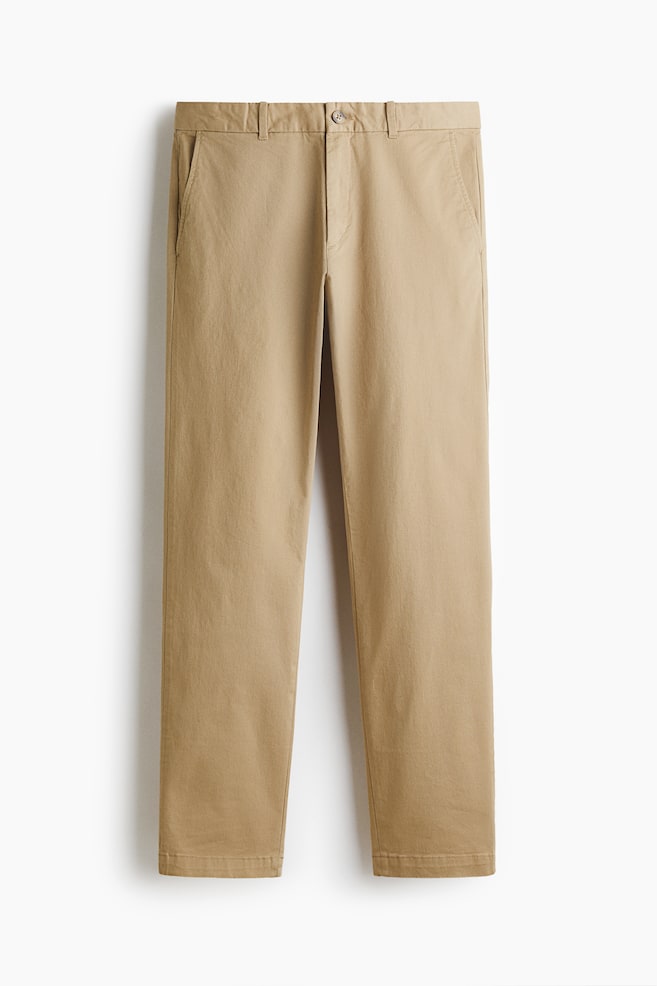 Chino Slim Fit en coton - Beige foncé/Beige clair/Bleu foncé - 1