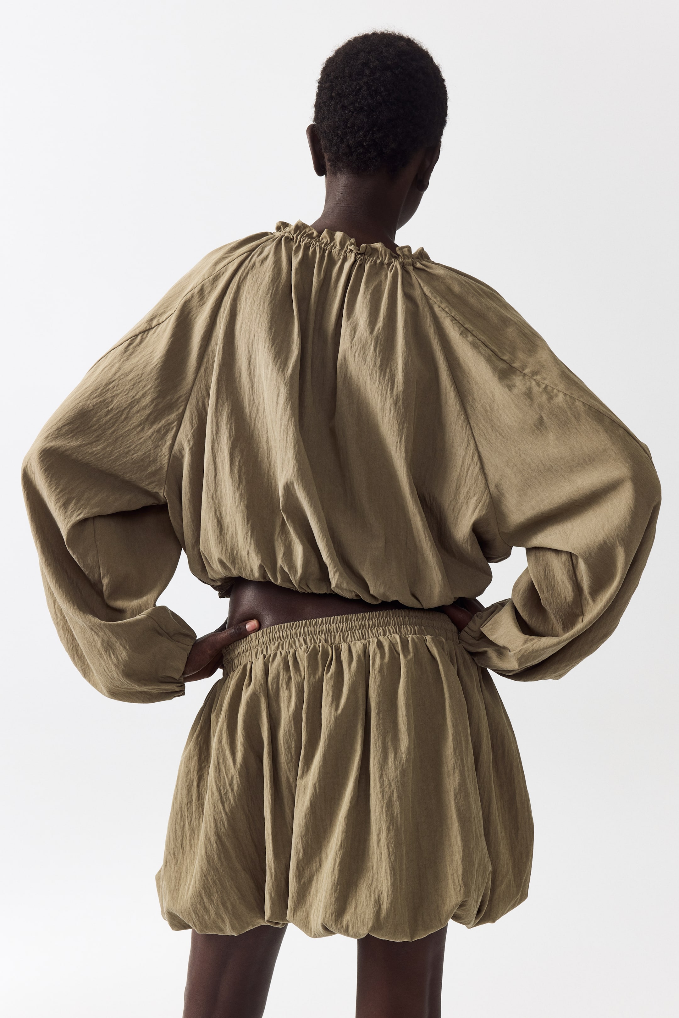 Bubble-Hem Blouse