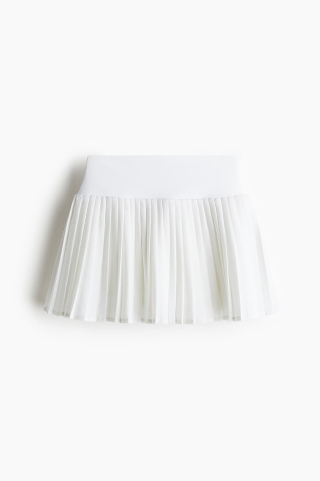 Pleated tennis skirt with DryMove™ - White - 1
