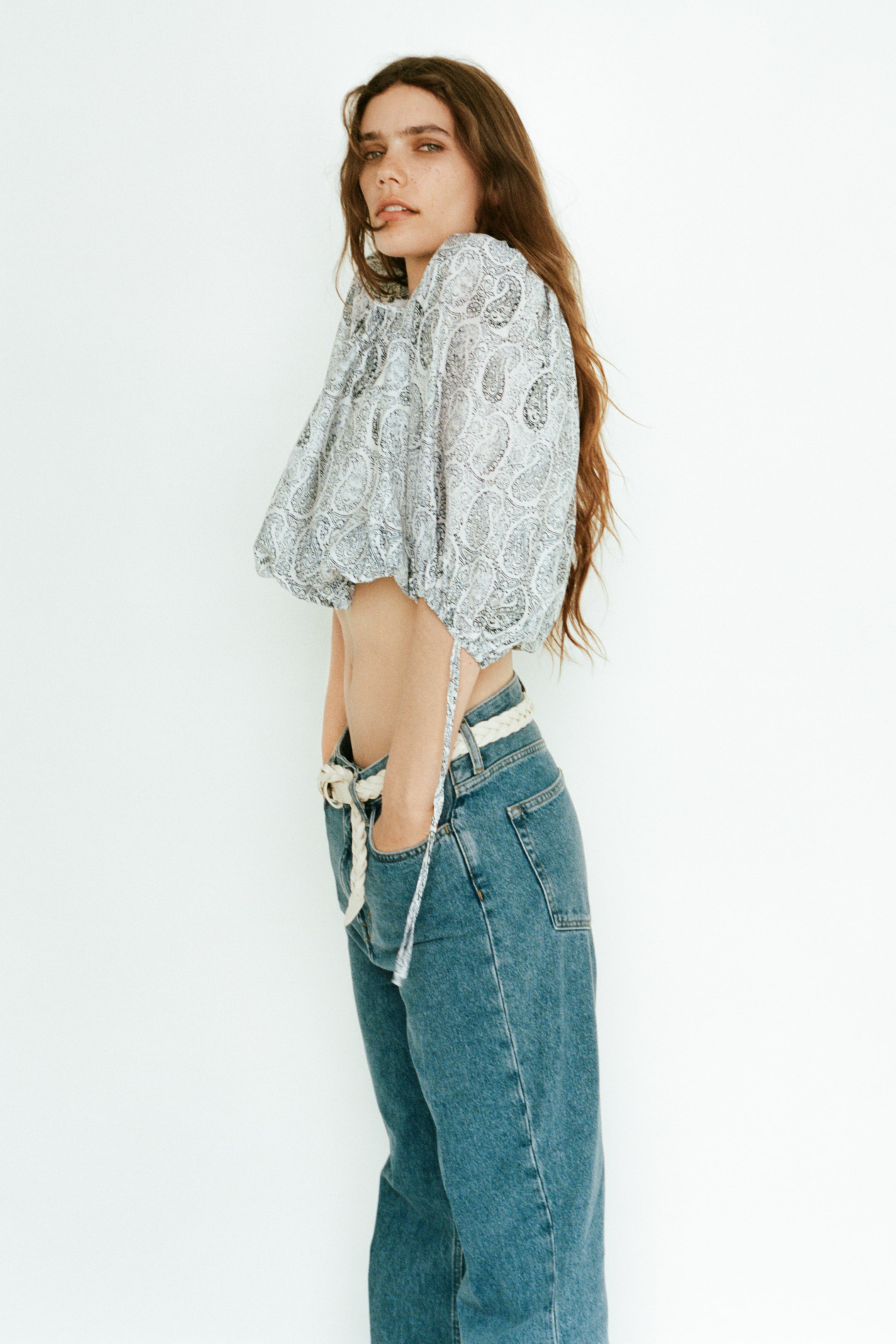 Oversized Tie-Detail Blouse