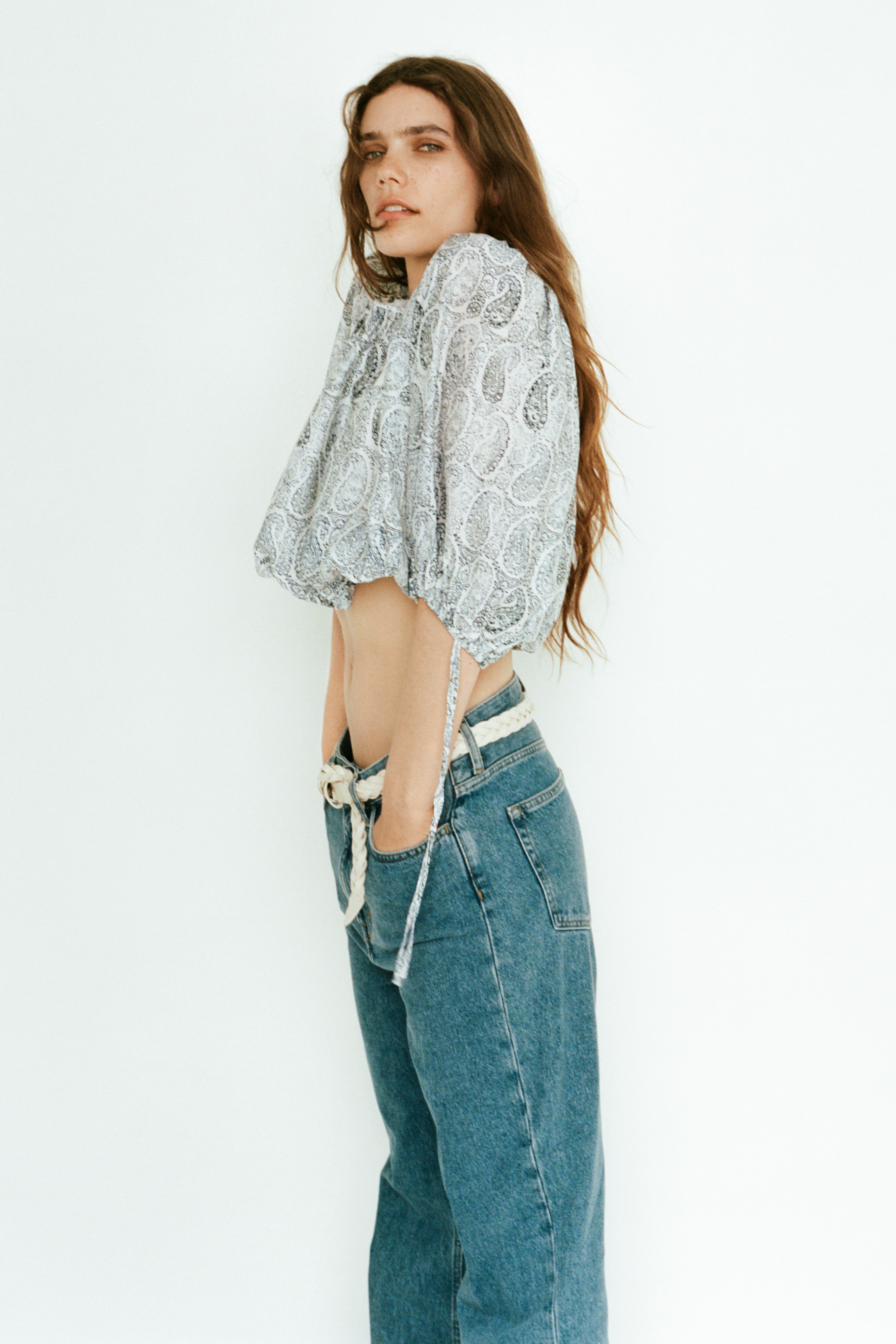 Oversized Tie-Detail Blouse