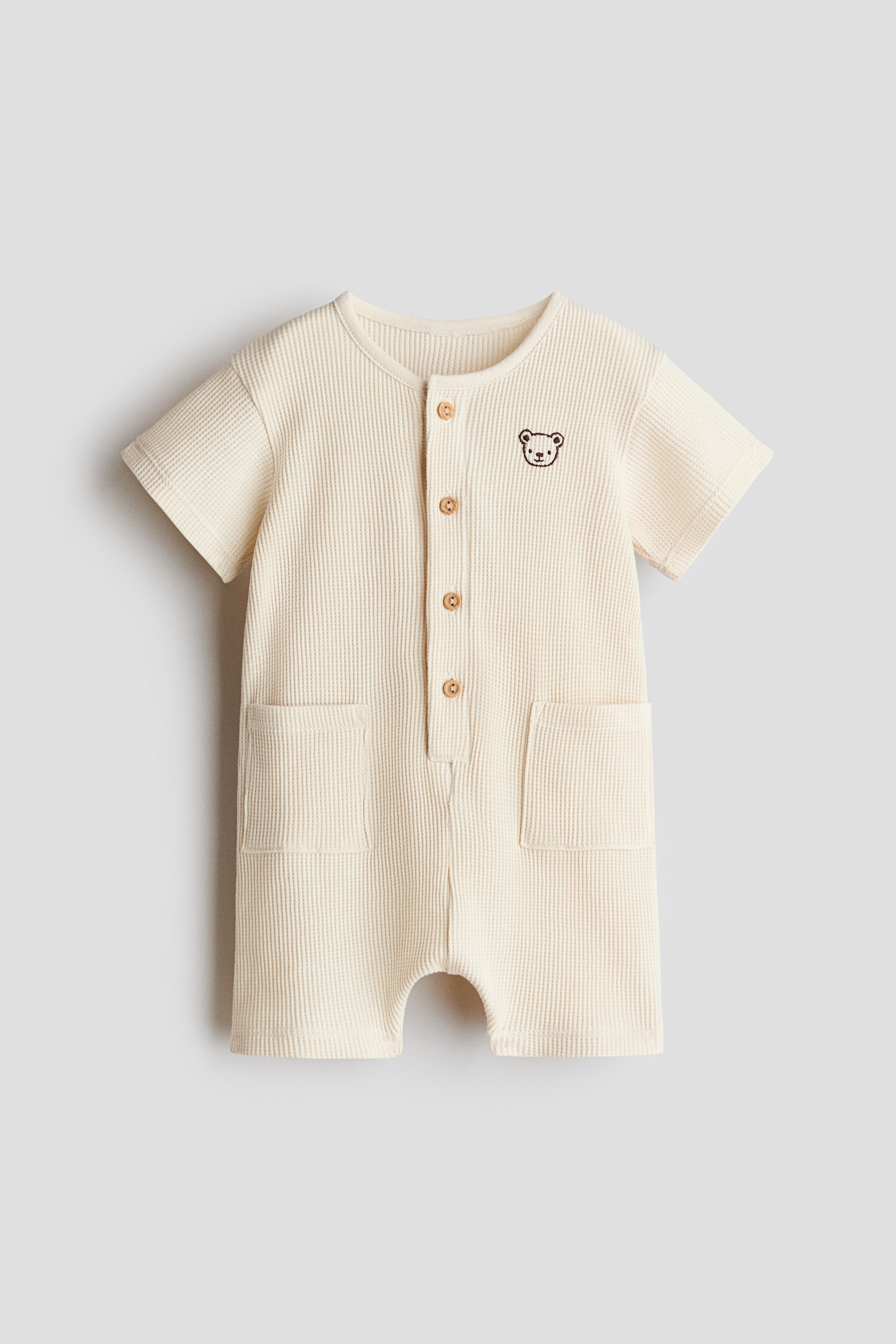 Agrandir l'image: Barboteuse en coton - Beige clair/ours - ENFANT | H&M CH 1