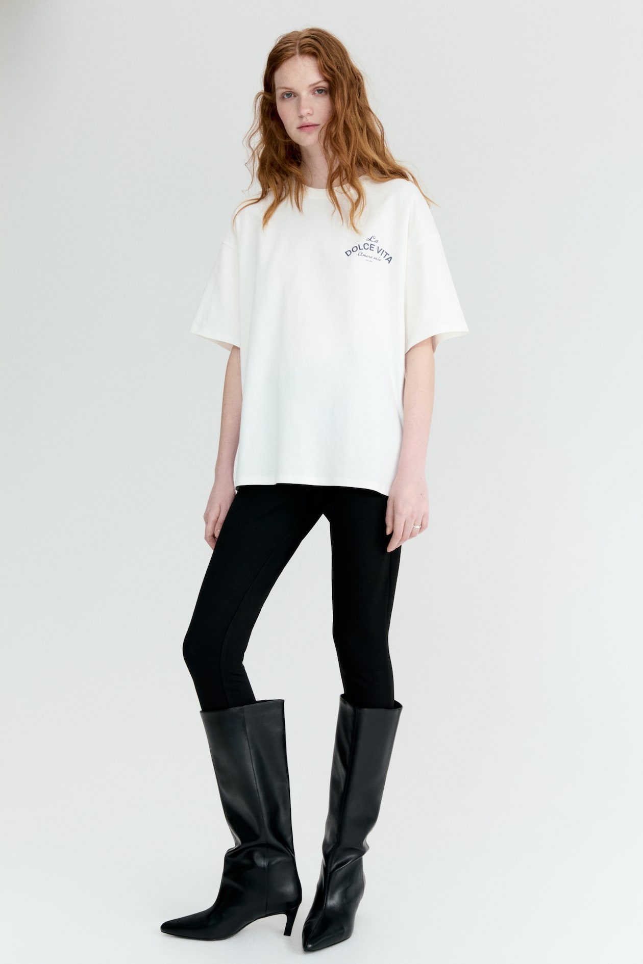 Oversized T-Shirt with Printed Motif - image 2