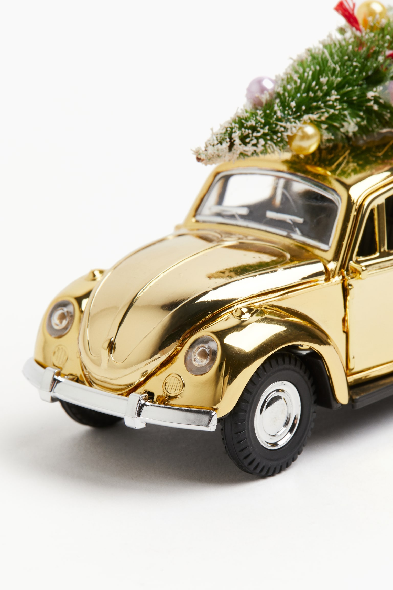 Car-shaped ornament - Gold-coloured/Red/Car - 3