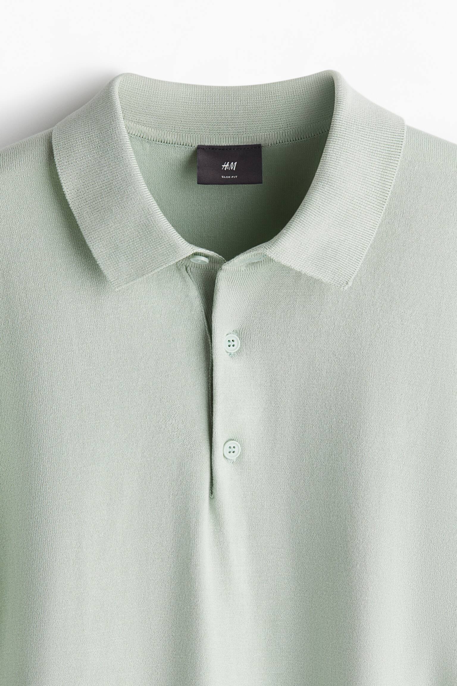 Slim Fit Polo shirt - Mint green/White/Light blue/Yellow/Navy blue/Beige marl - 5