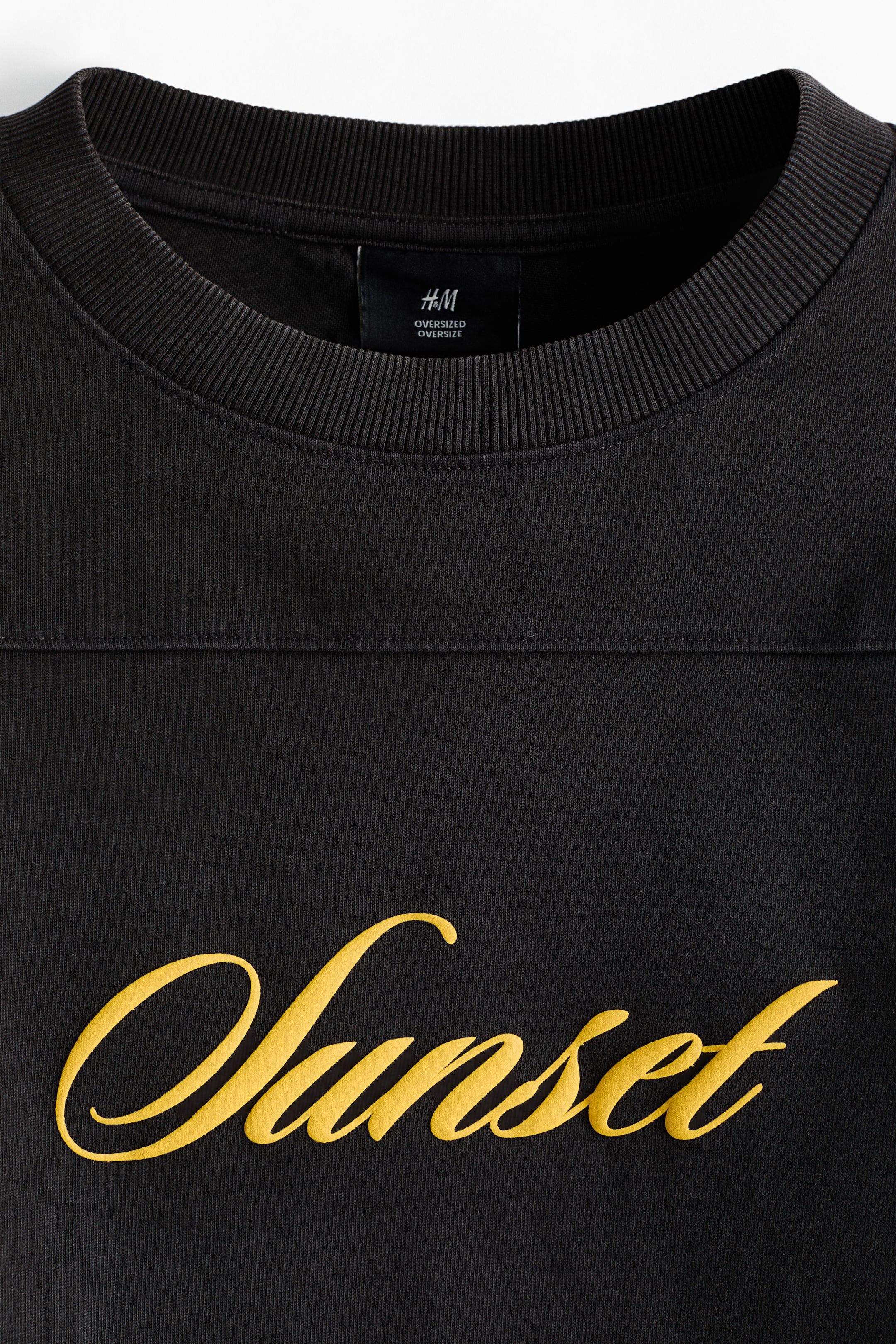 Xem ảnh lớn hơn: Áo thun dáng hộp Oversized Fit - Màu đen/Sunset - Men | H&M VN 6