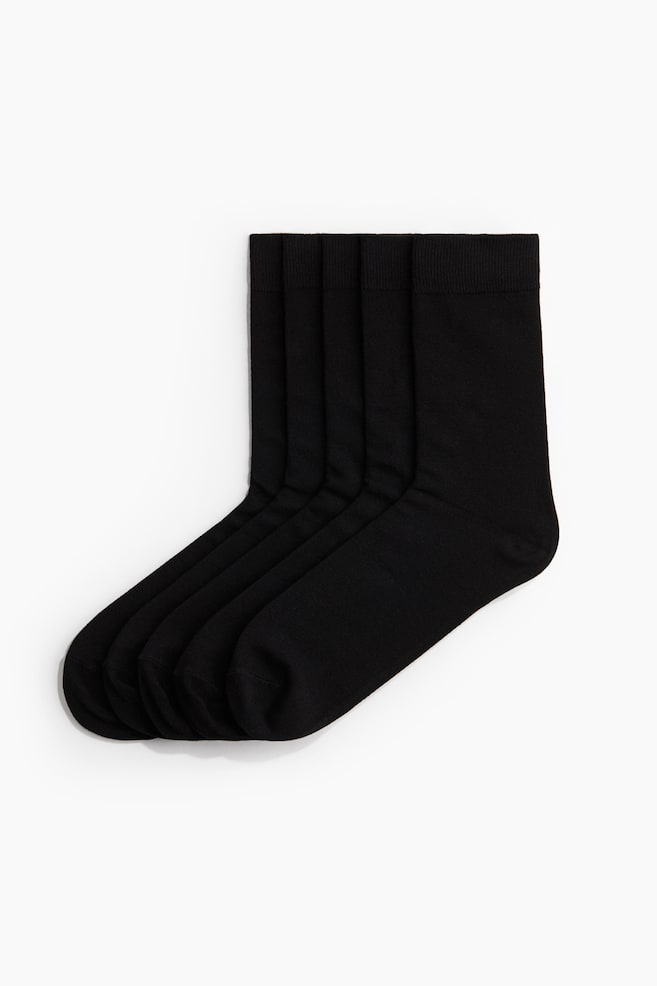 5-Pack Socks - Black - 1