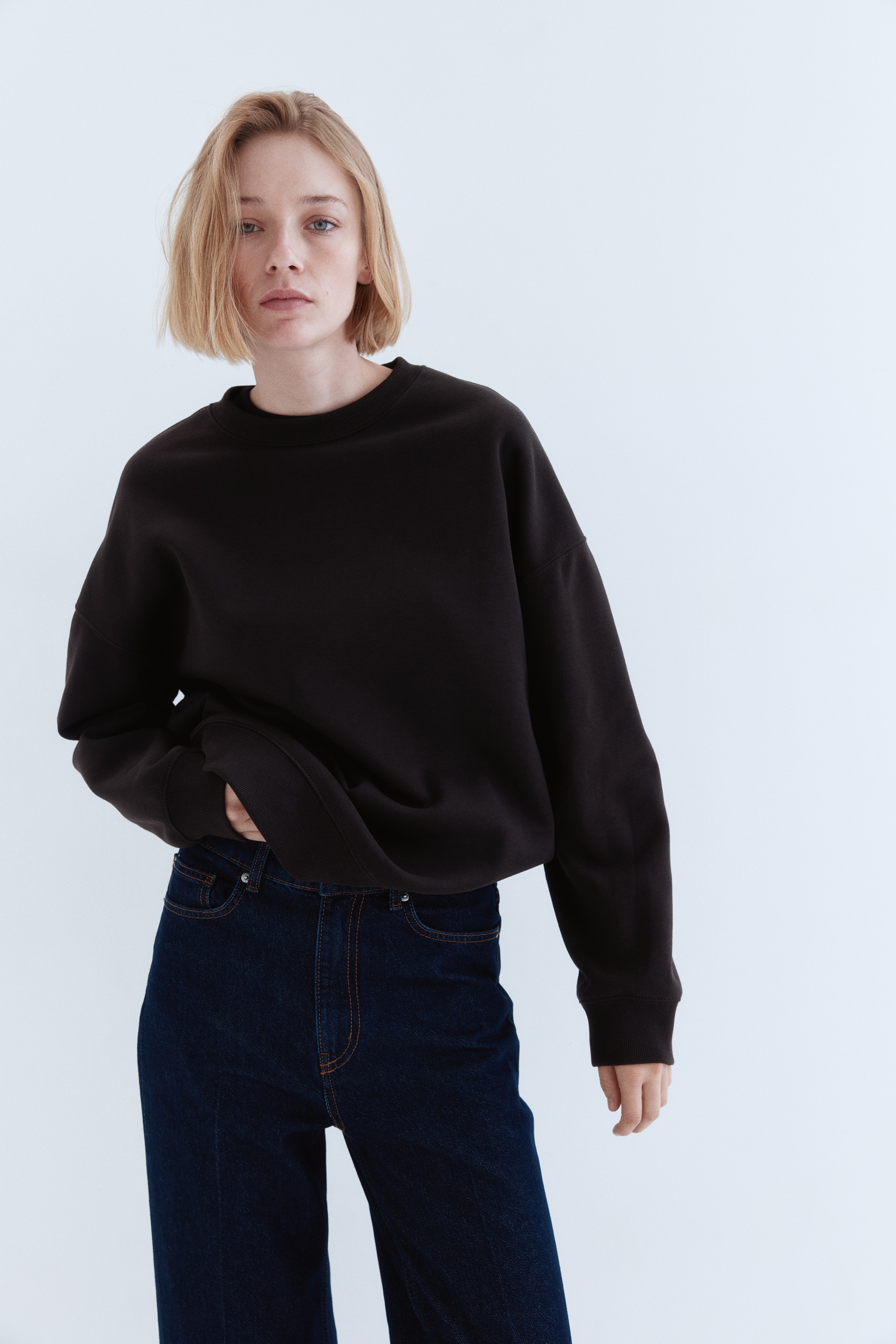 Oversized Sweatshirt - Dark brown - Ladies | H&M US
