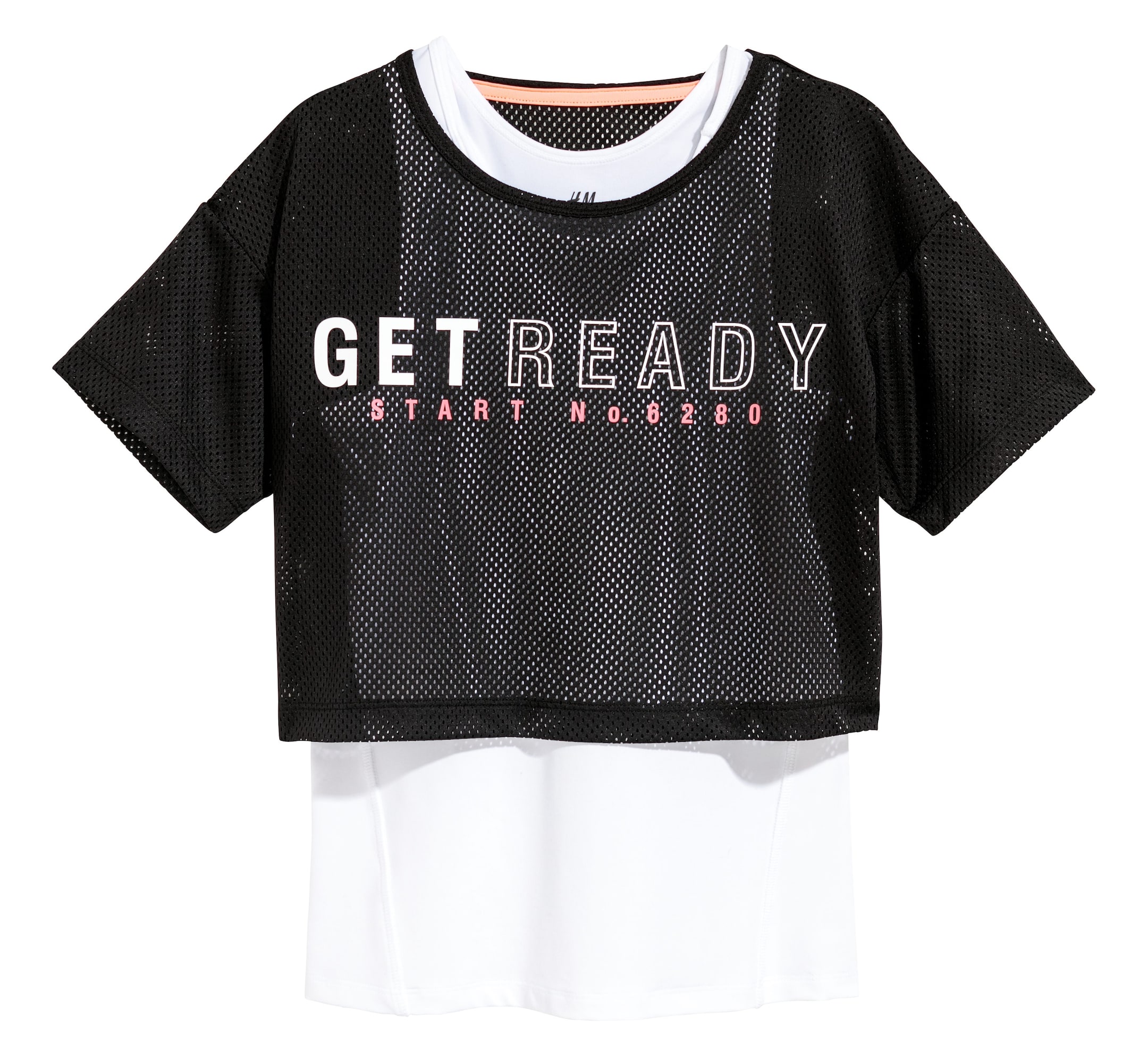 View larger image: Double-layered Sports Top - Black/white - Kids | H&M CA 1