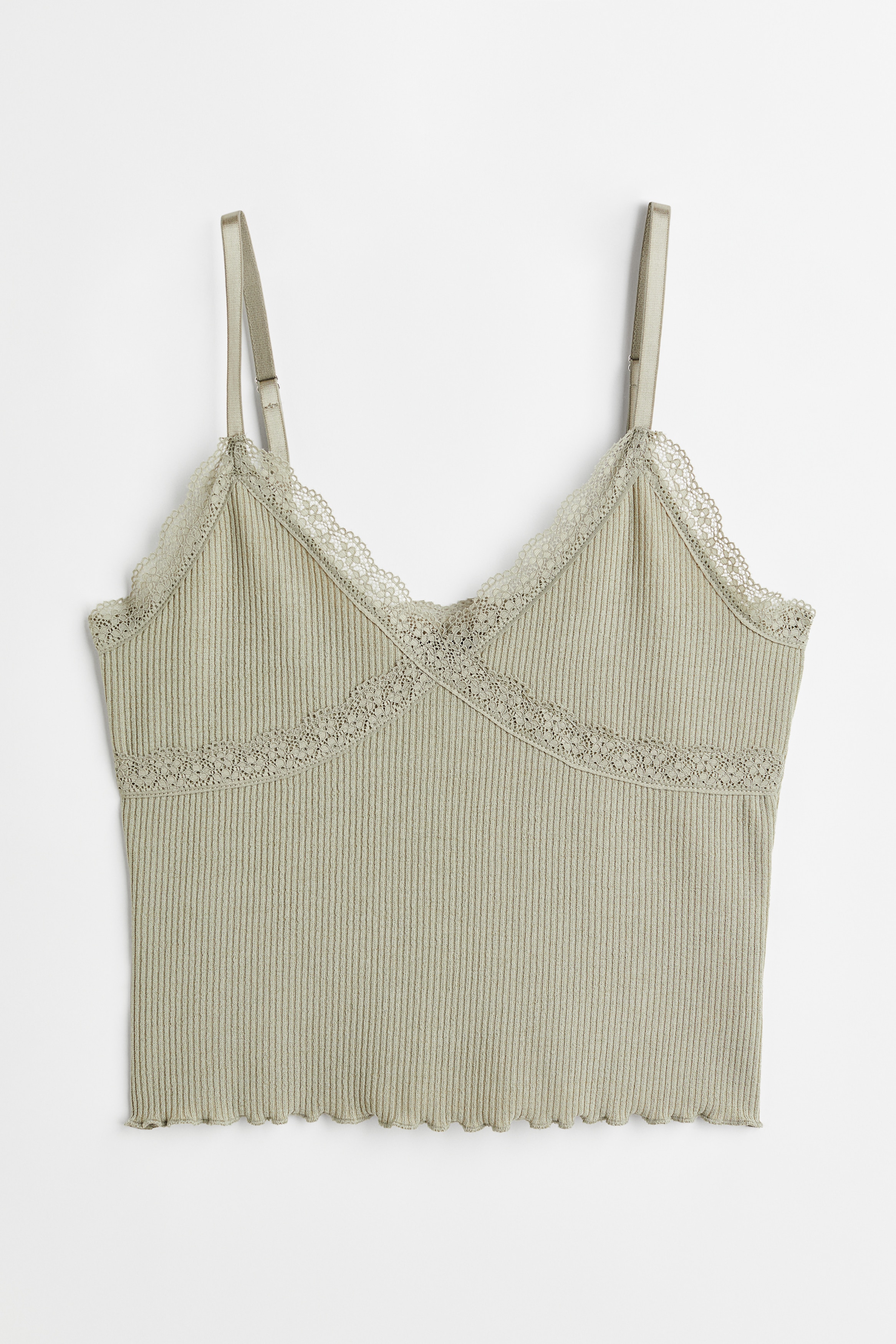 H&m sleeveless lace top best sale