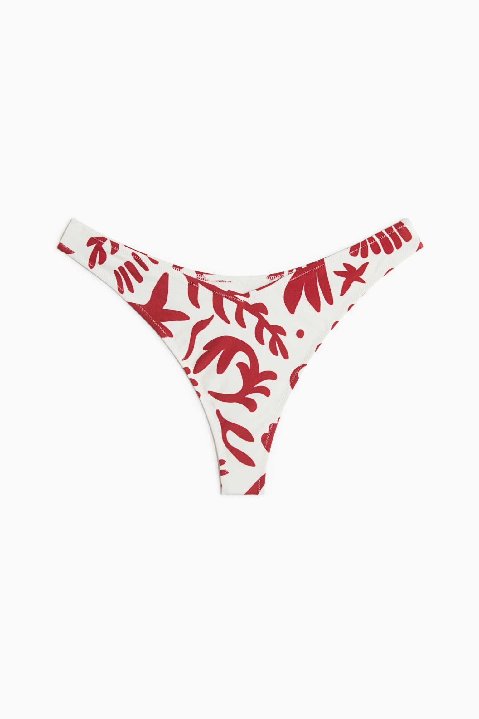 G-string Bikini Bottoms - White/Dark red pattern/Black/Dark brown/Light beige/Leopard print/Green/Red - 1