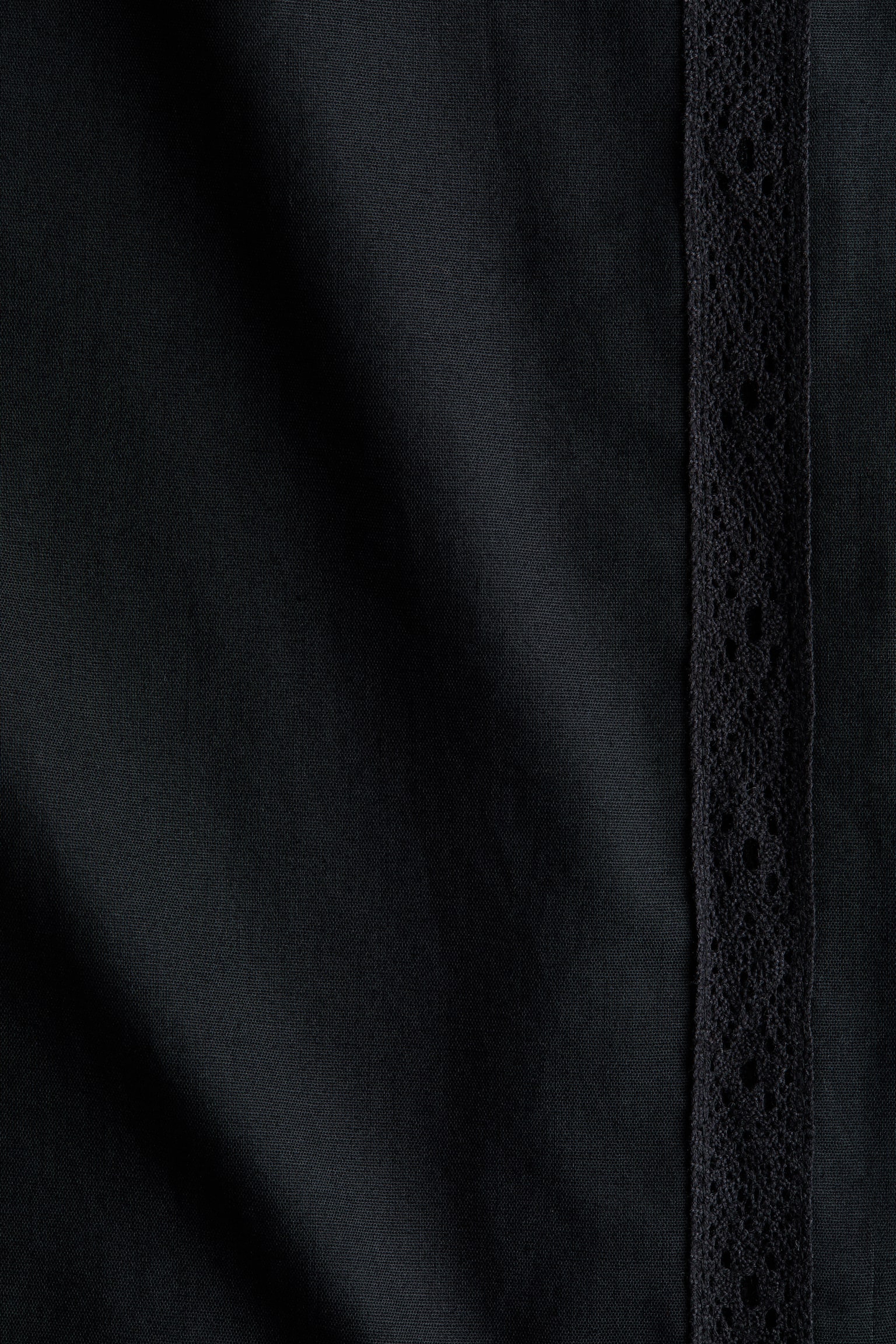 מכנסיים עם שרוך קשירה וסיומת תחרה - שחור/ורוד פודרה - 4